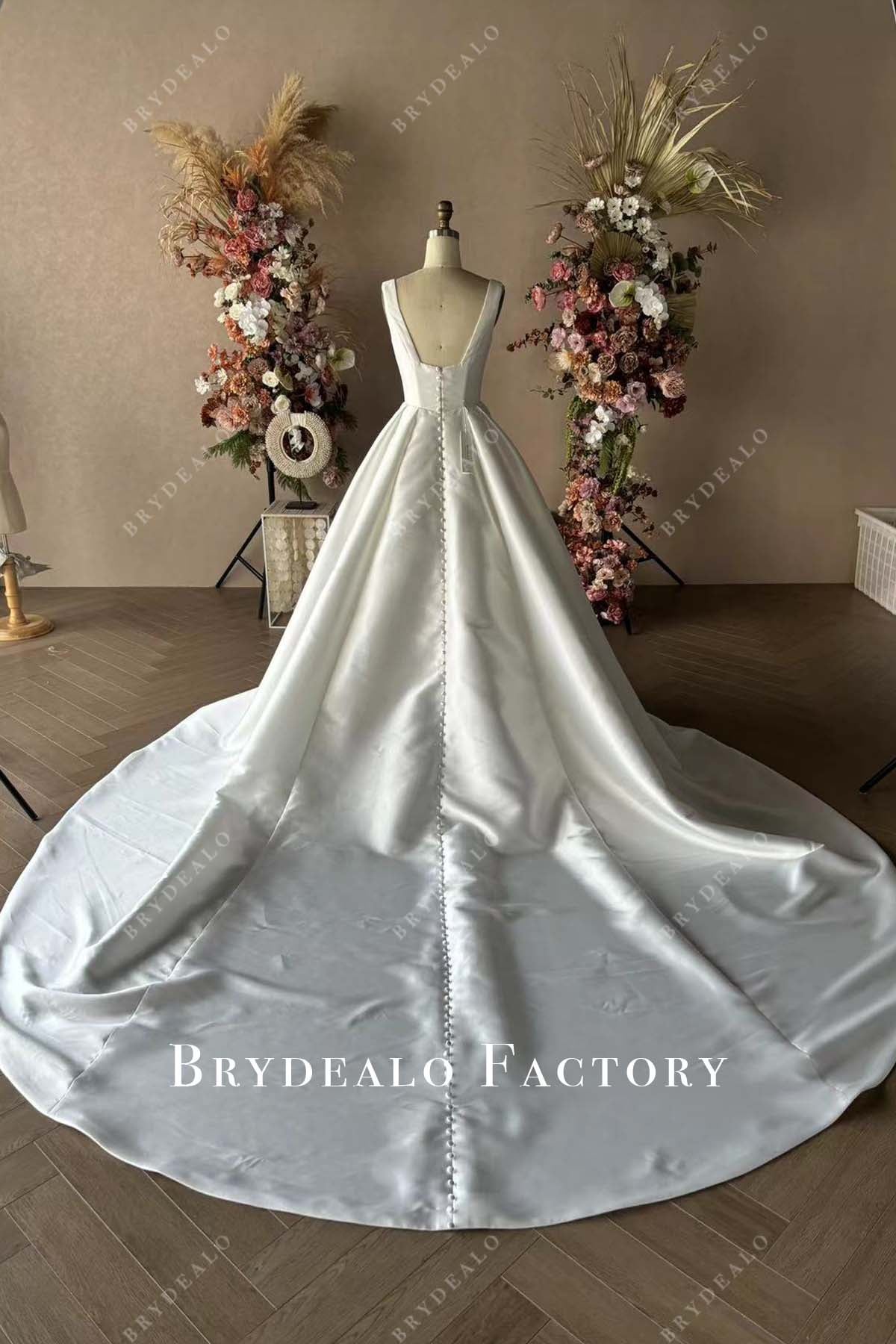 Private Label Mikado Ball Gown Wedding Dress