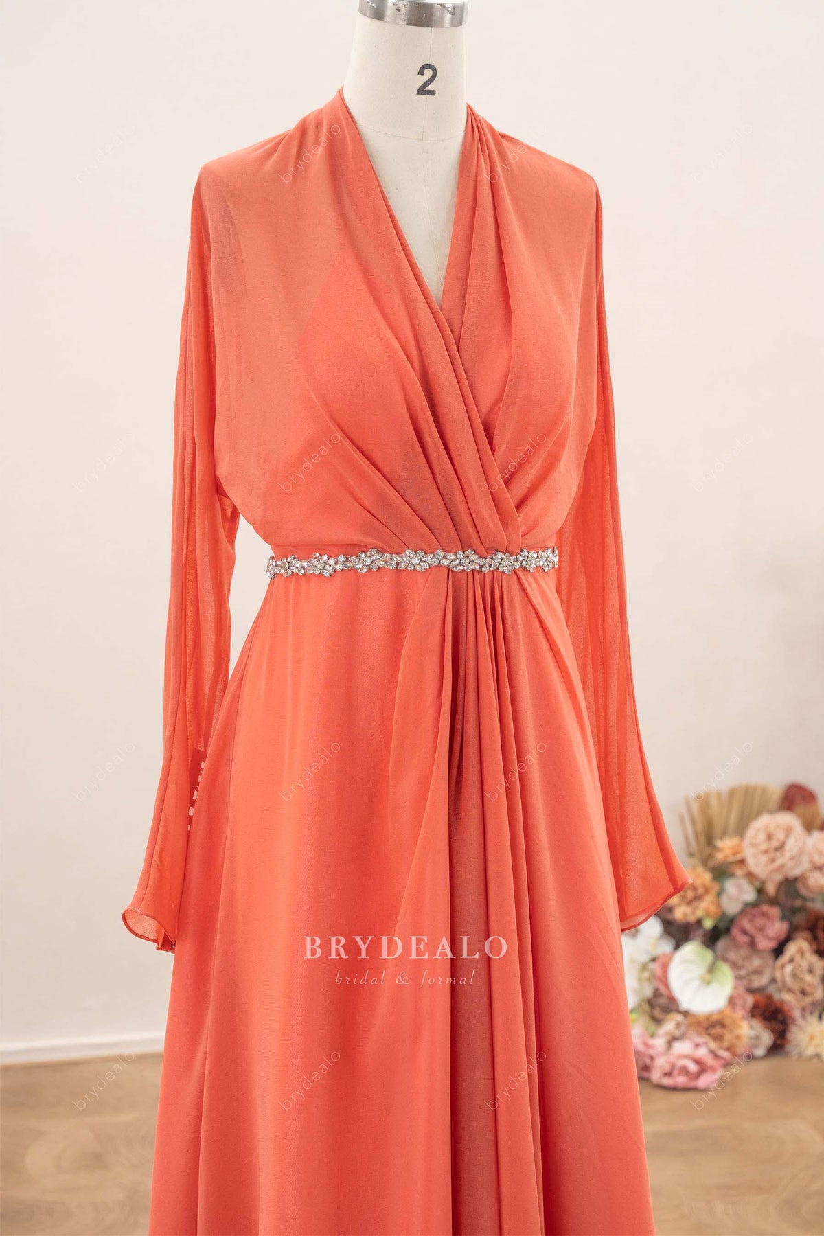 loose wrap evening dress