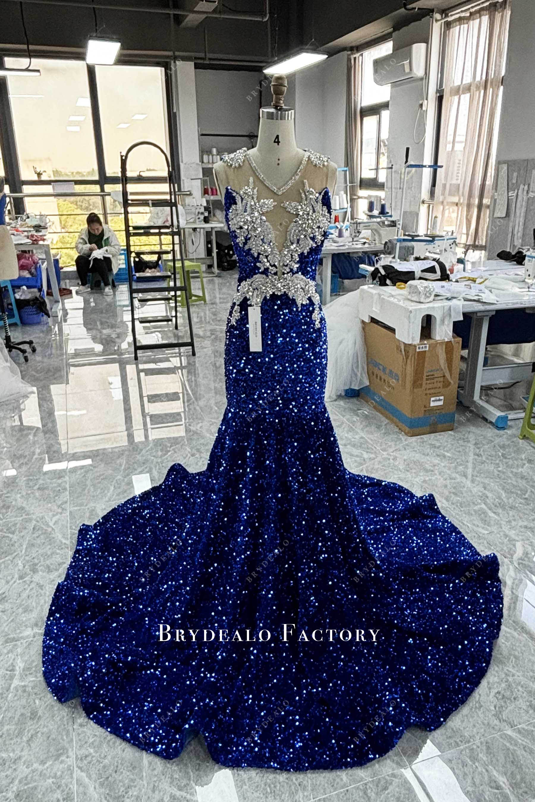 luxurious sparkly mermaid prom dress