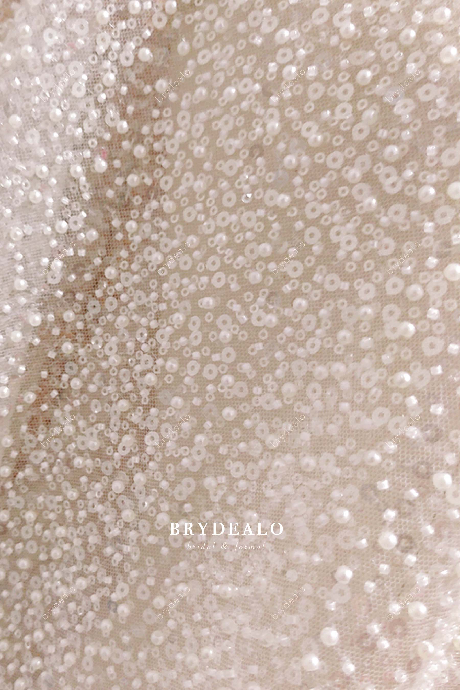 luxury bridal beaded tulle fabric