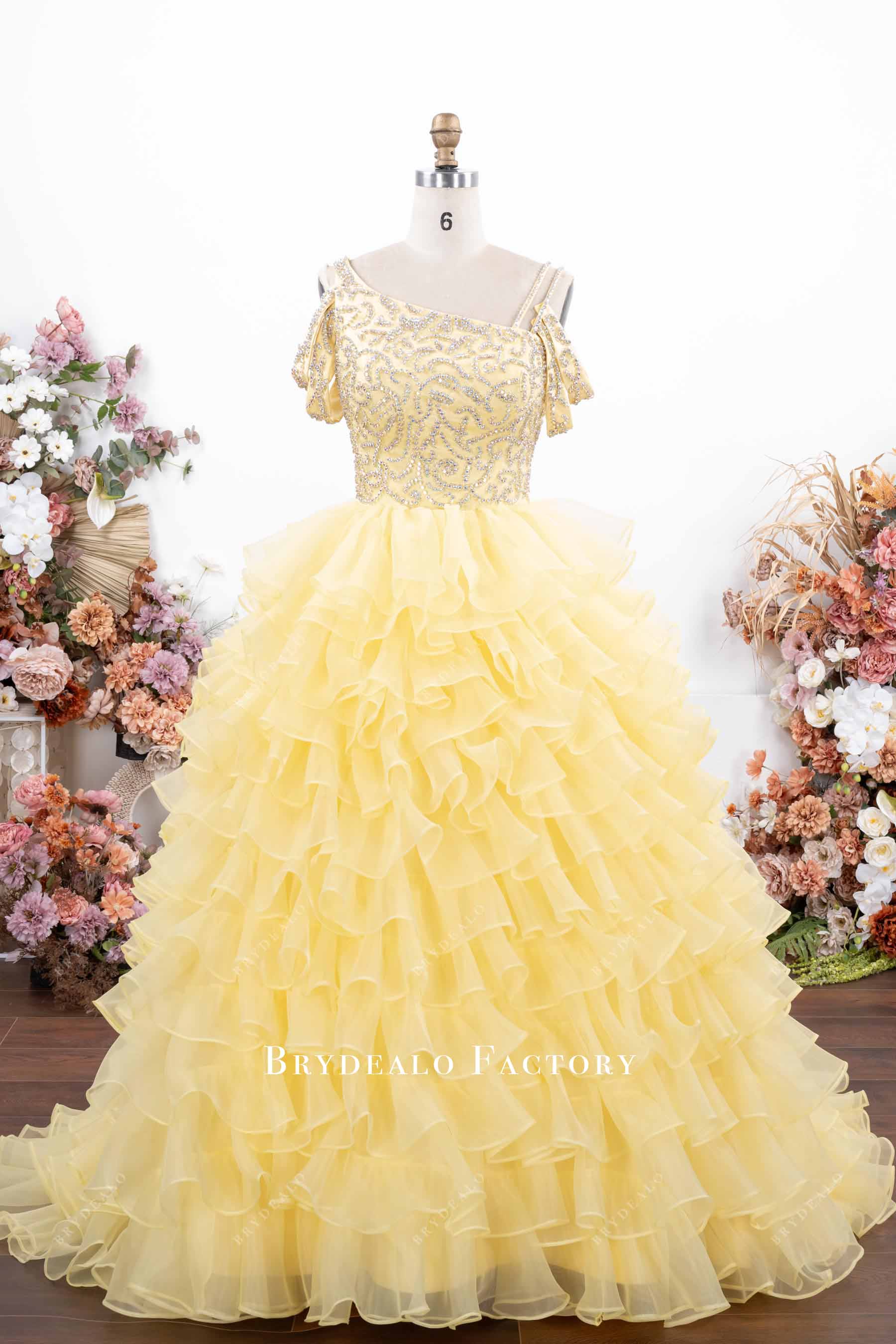 luxury sparkly rhinestone pageant ballgown