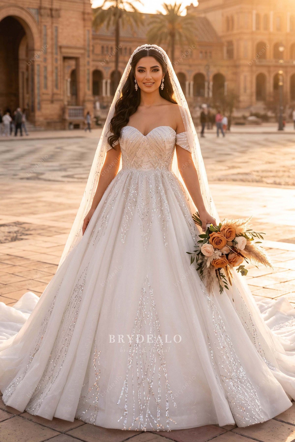 luxury sparkly wedding ballgown