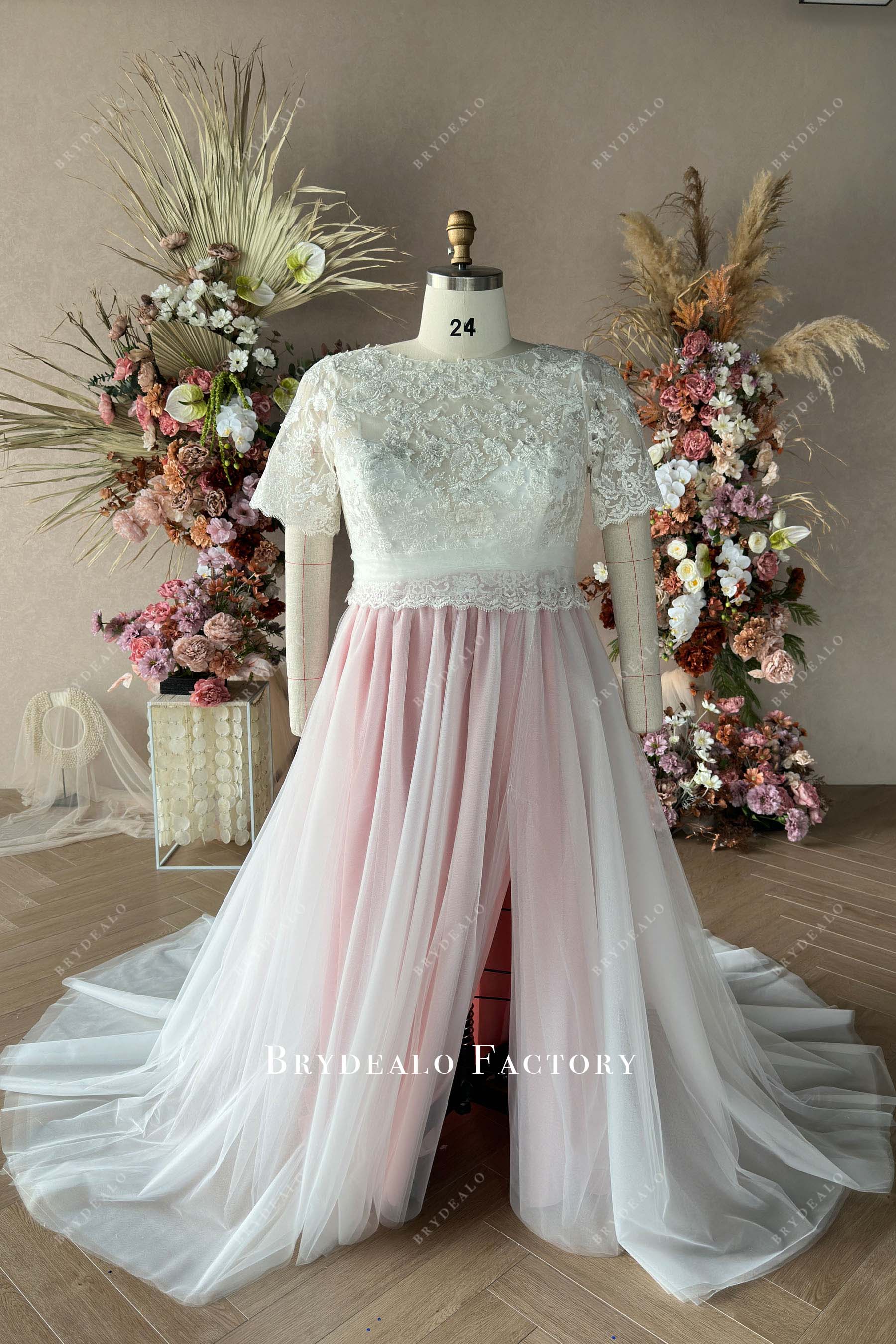 Private Label Plus Size Two-piece Wedding Dress