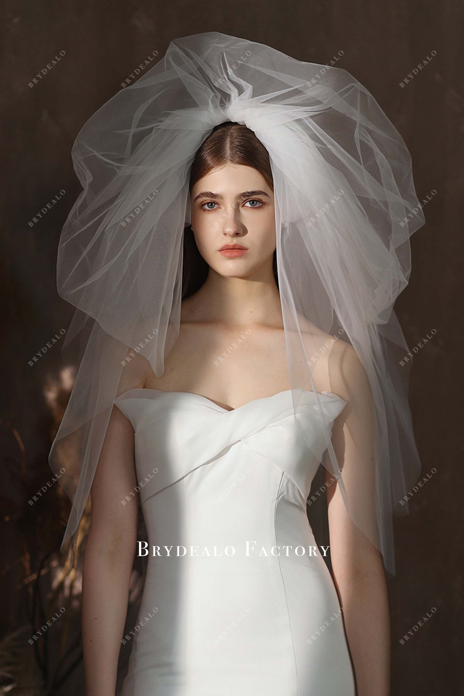 multi layered bridal veil