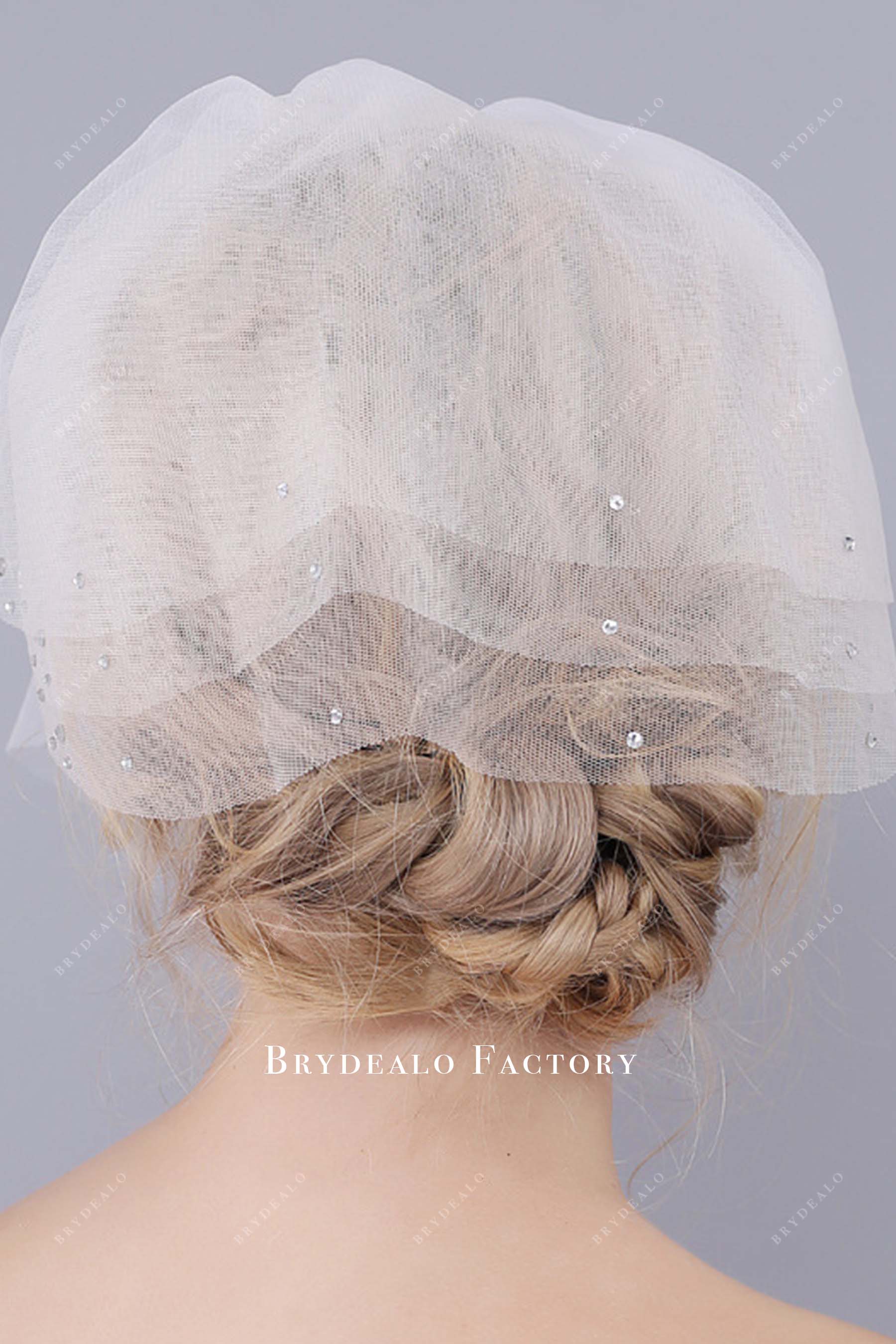 multi layered tulle bridal veil