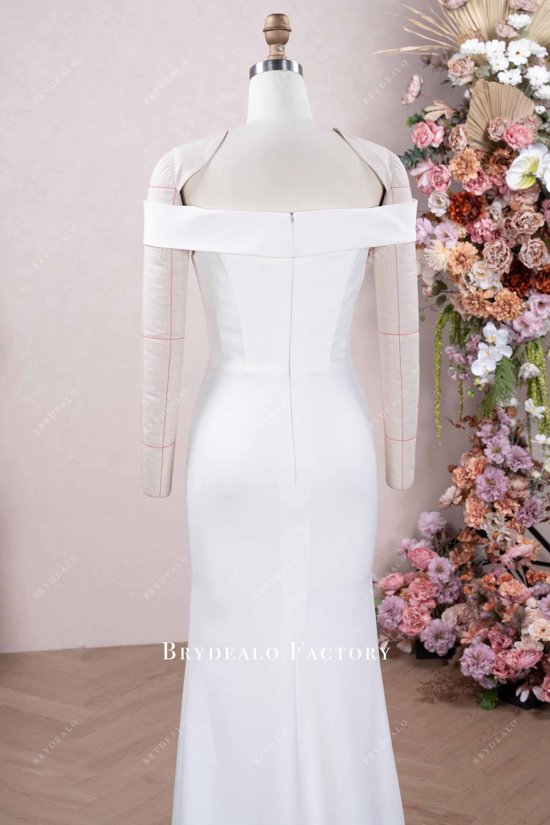 off shoulder bridal gown