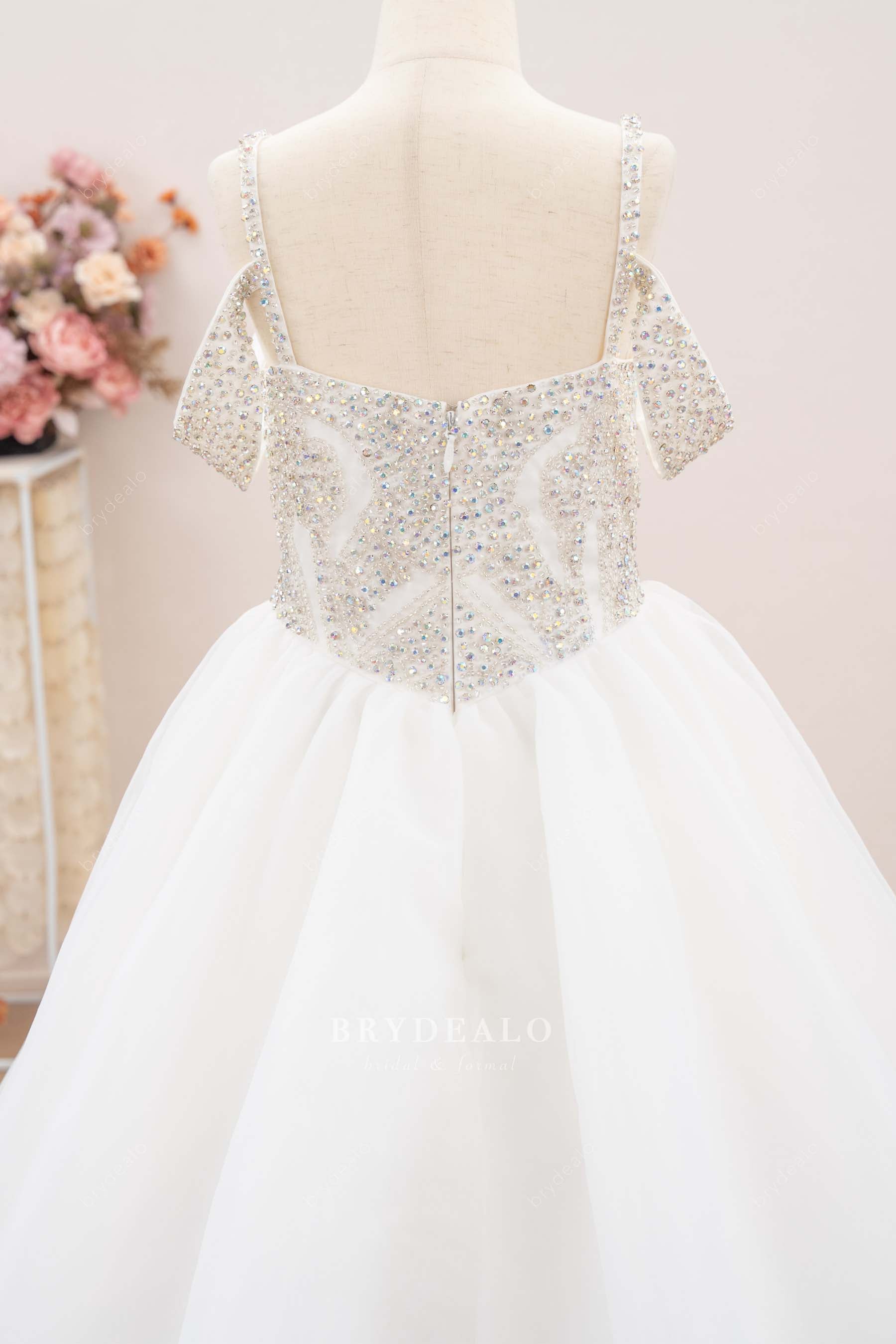 off-shoulder little girl dress
