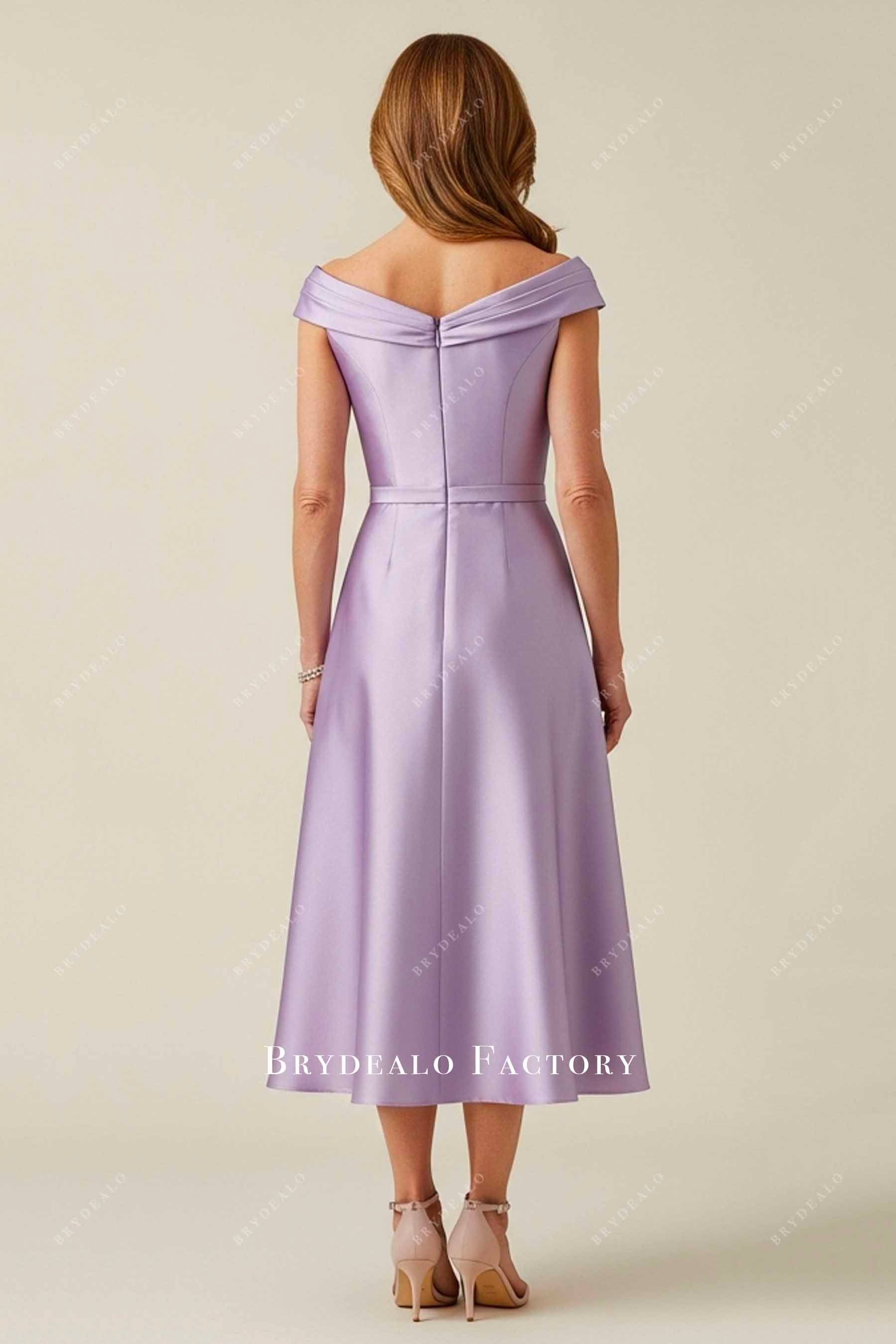 off-shoulder short formal dress