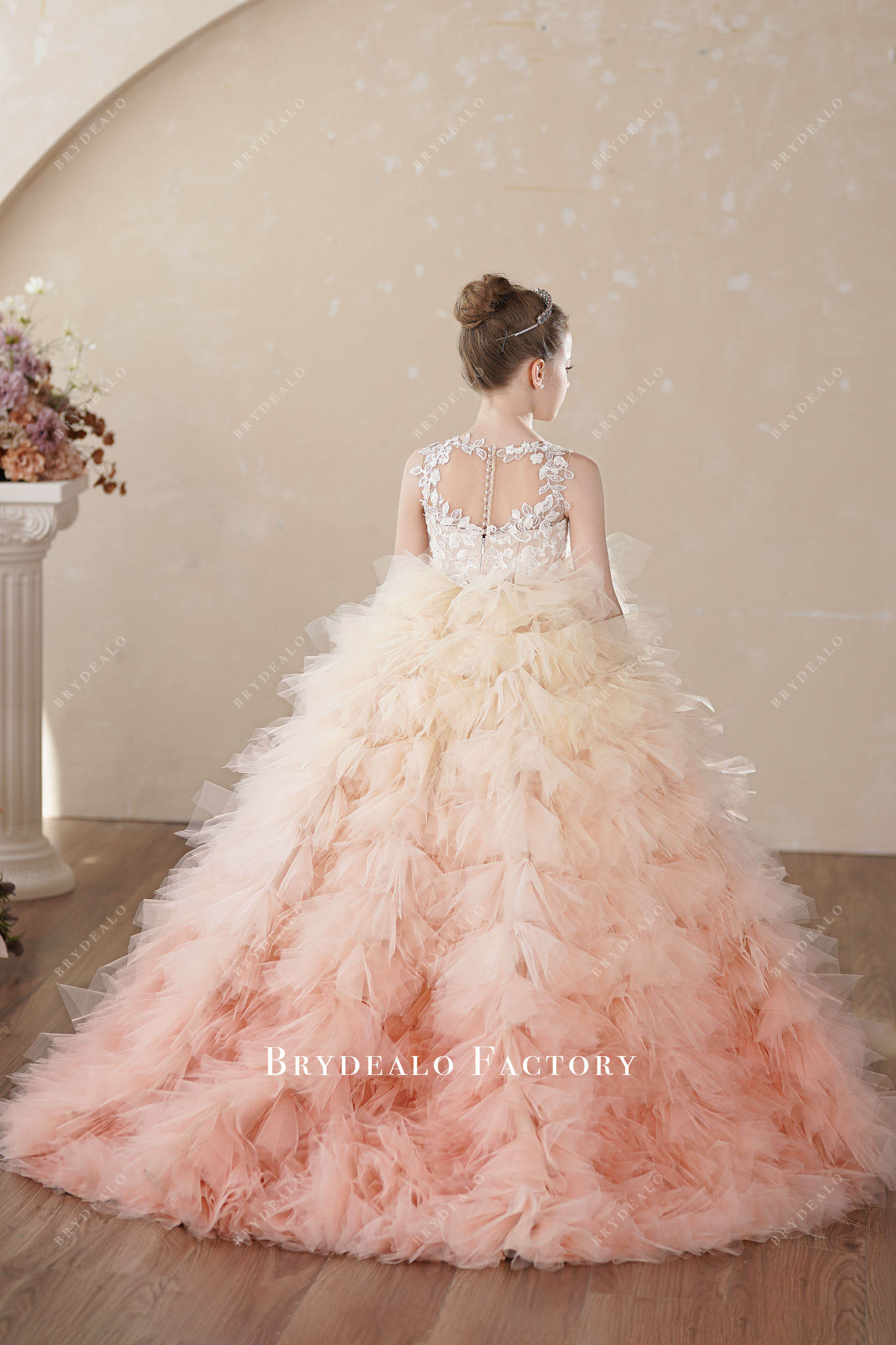 ombre pink princess ballgown