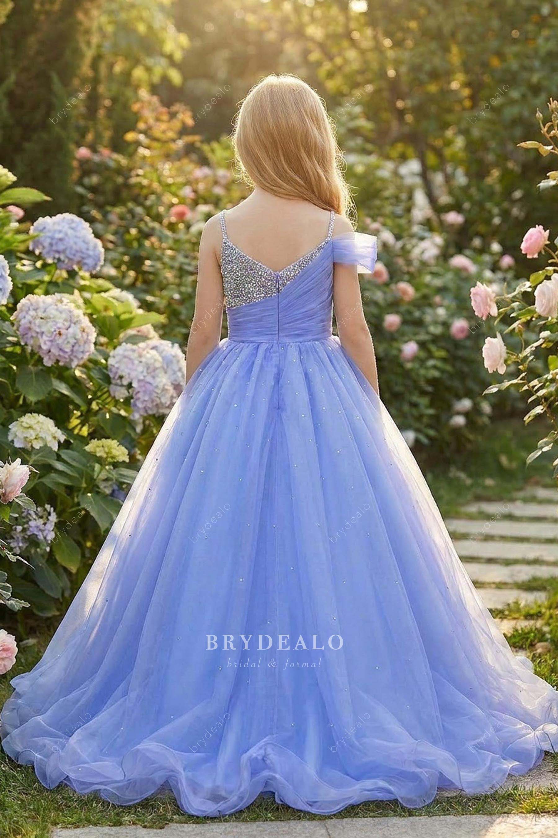 one sleeve junior pageant dress