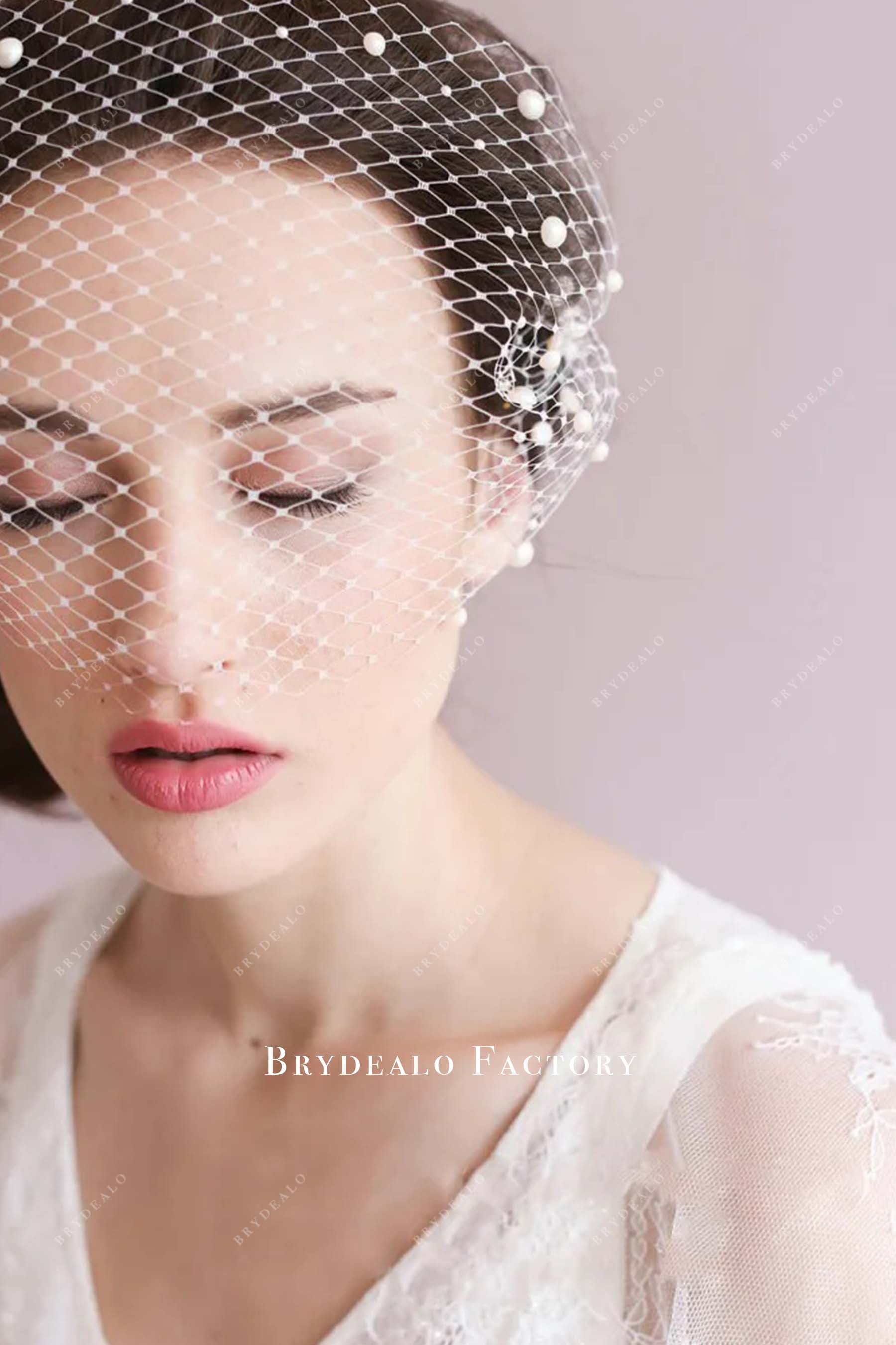 pearls bridal veil