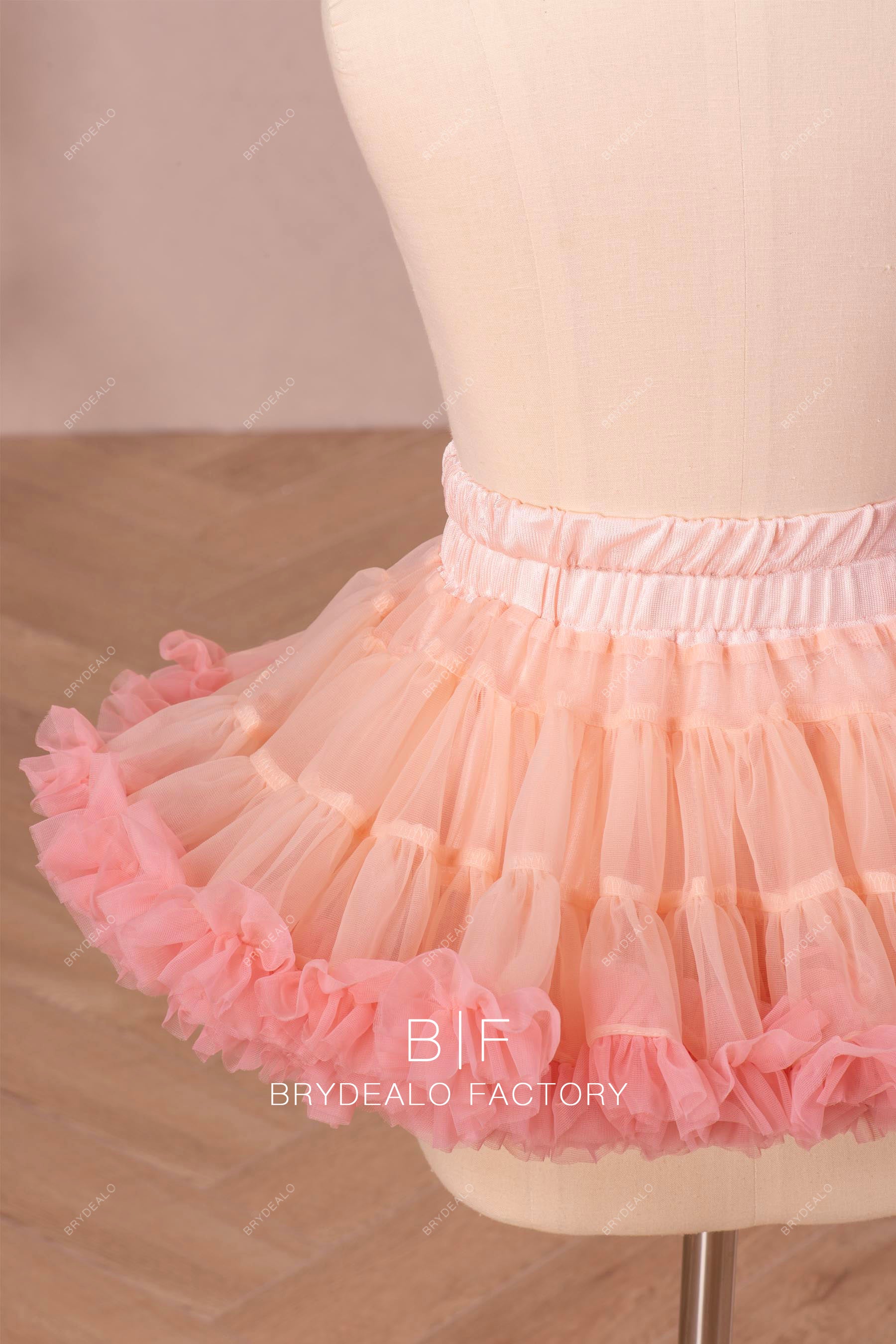 pink ruffled kids pettiecoat