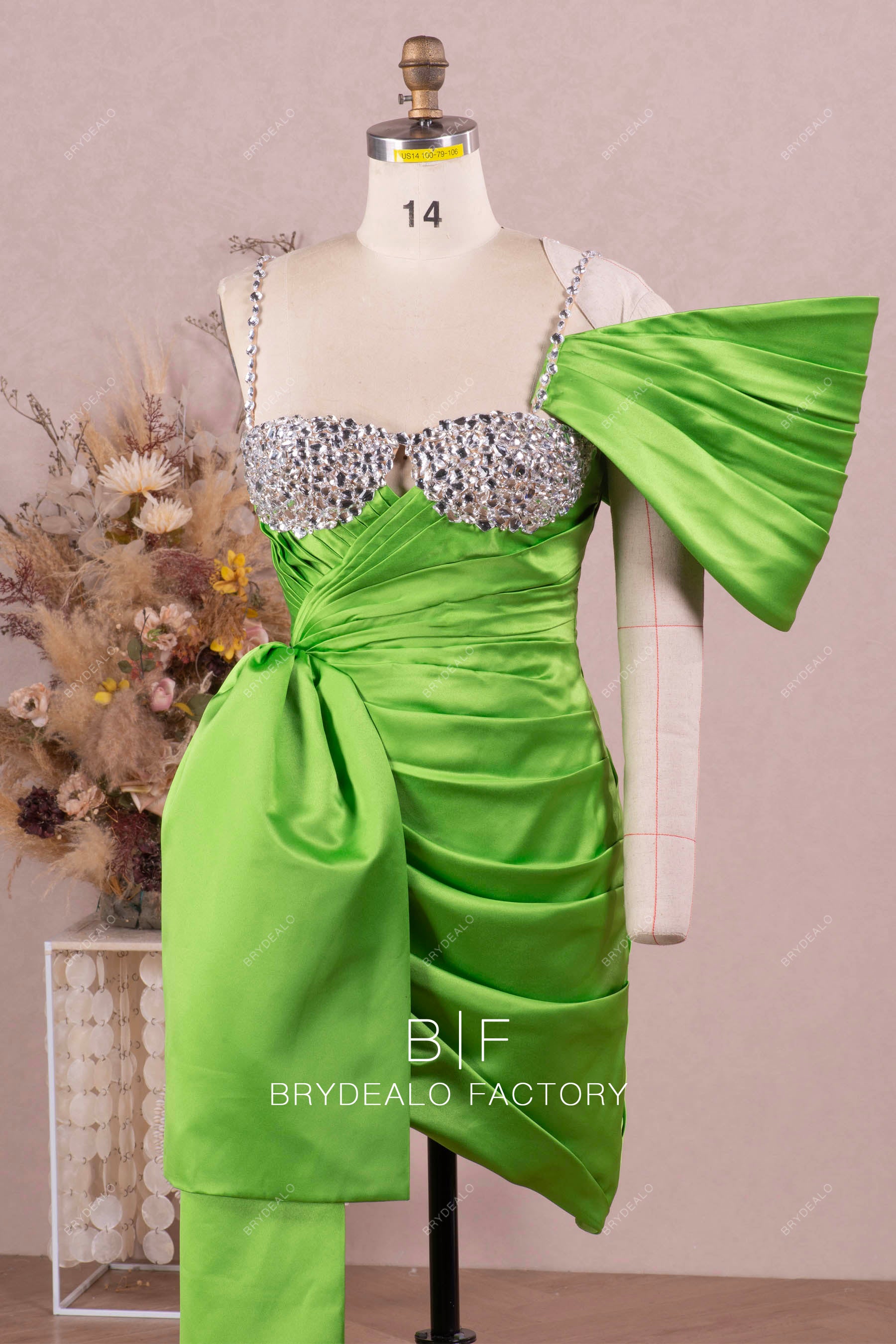 lime green cocktail dress