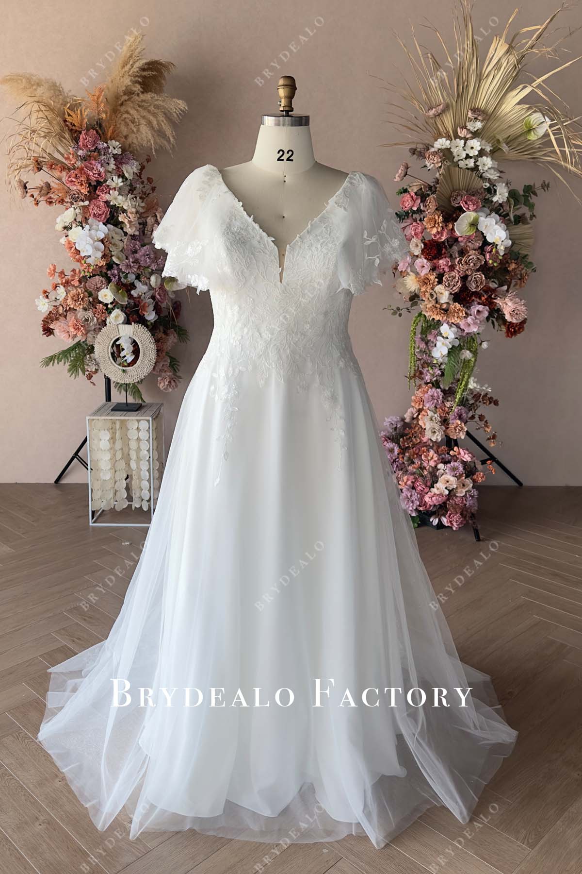 plus size custom wedding dress