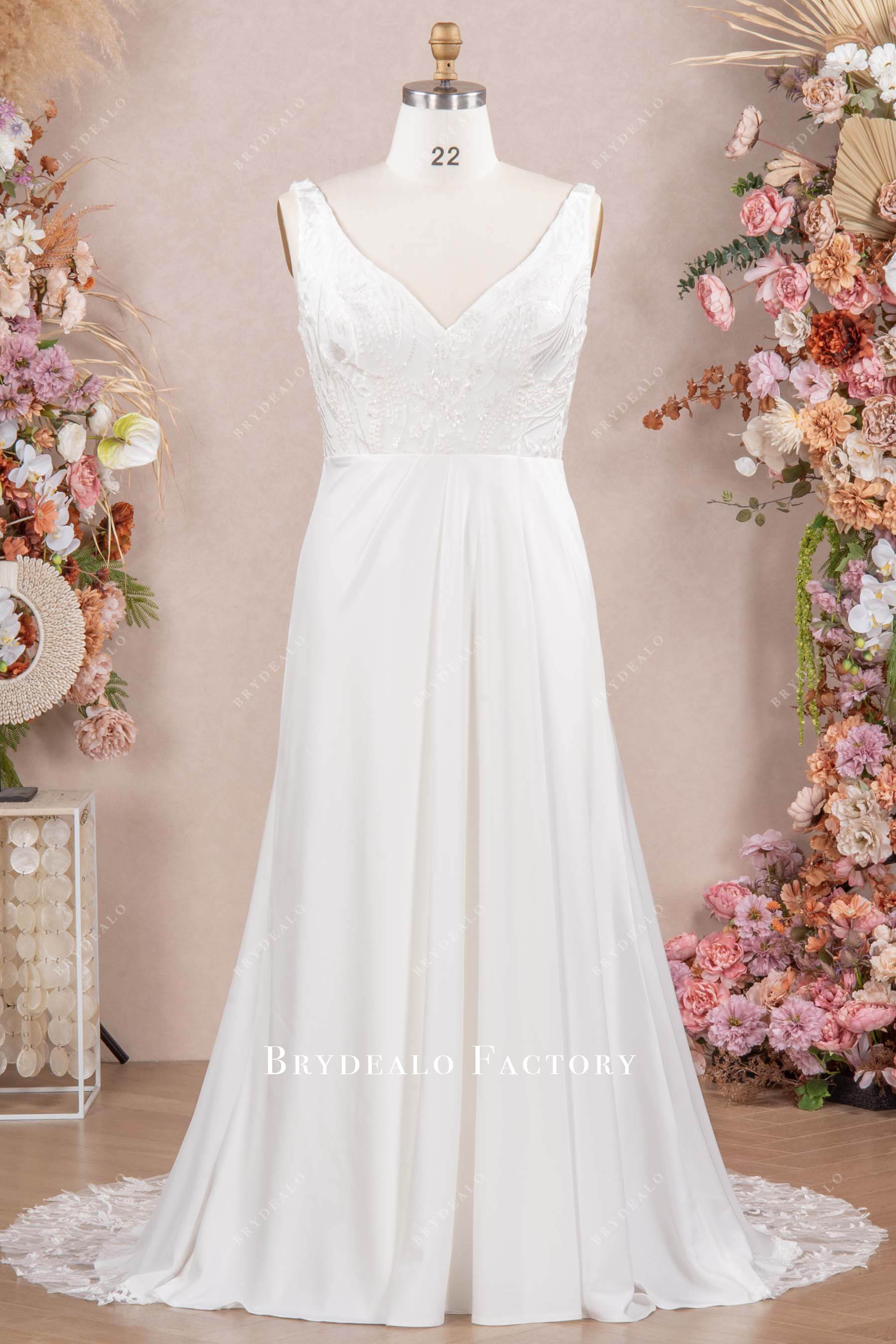 plus size lace satin wedding dress