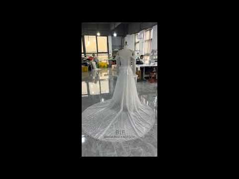 wholesale luxury beading off shoulder wedding dress