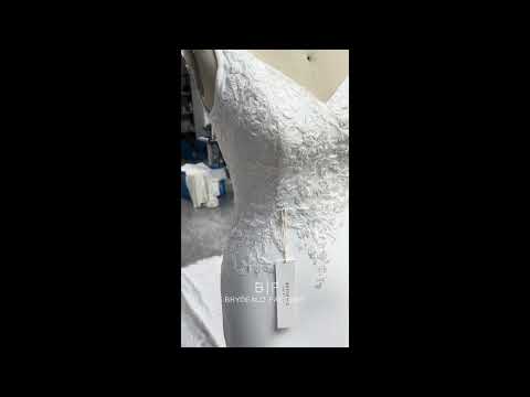 wholesale lace crepe mermaid wedding dress