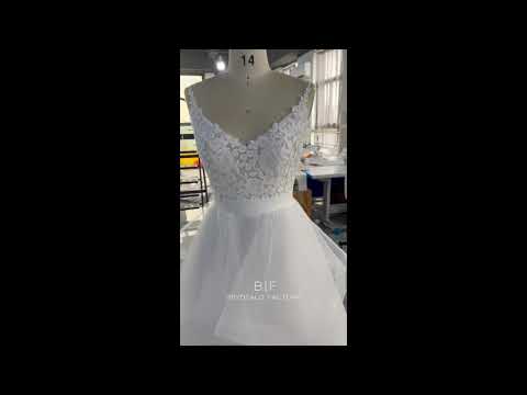 wholesale horsehair two-piece lace tulle bridal ballgown