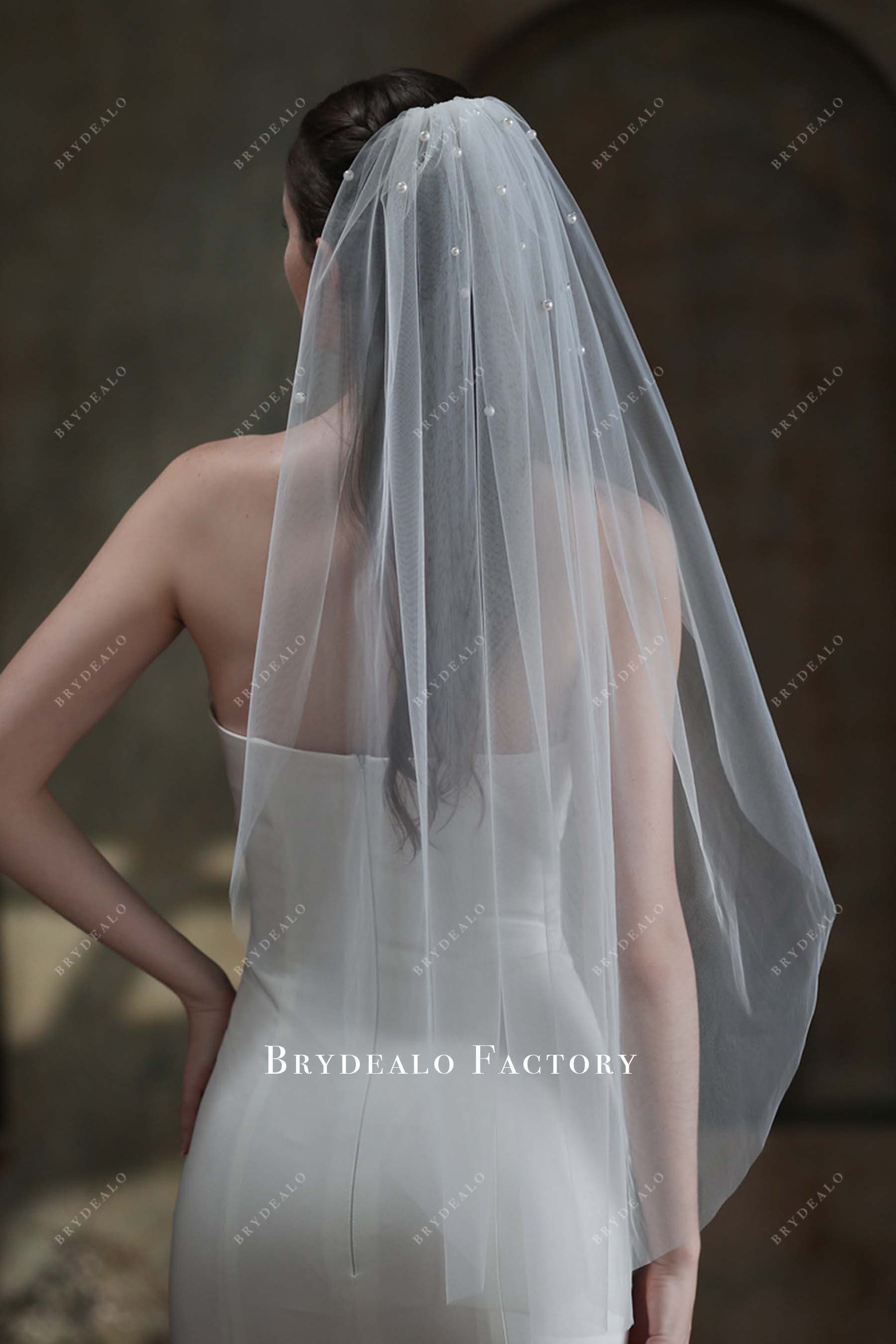 raw cut wedding veil