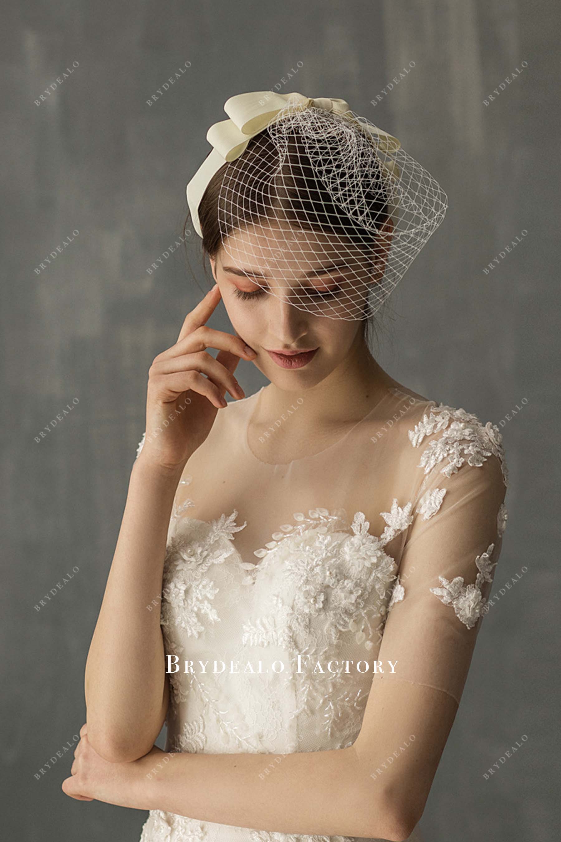 raw cut bridal veil