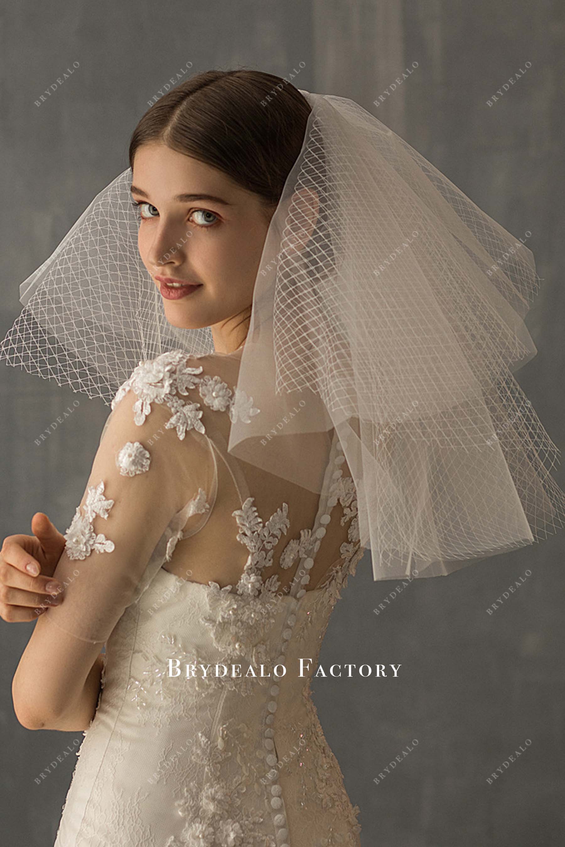 raw cut bridal veil