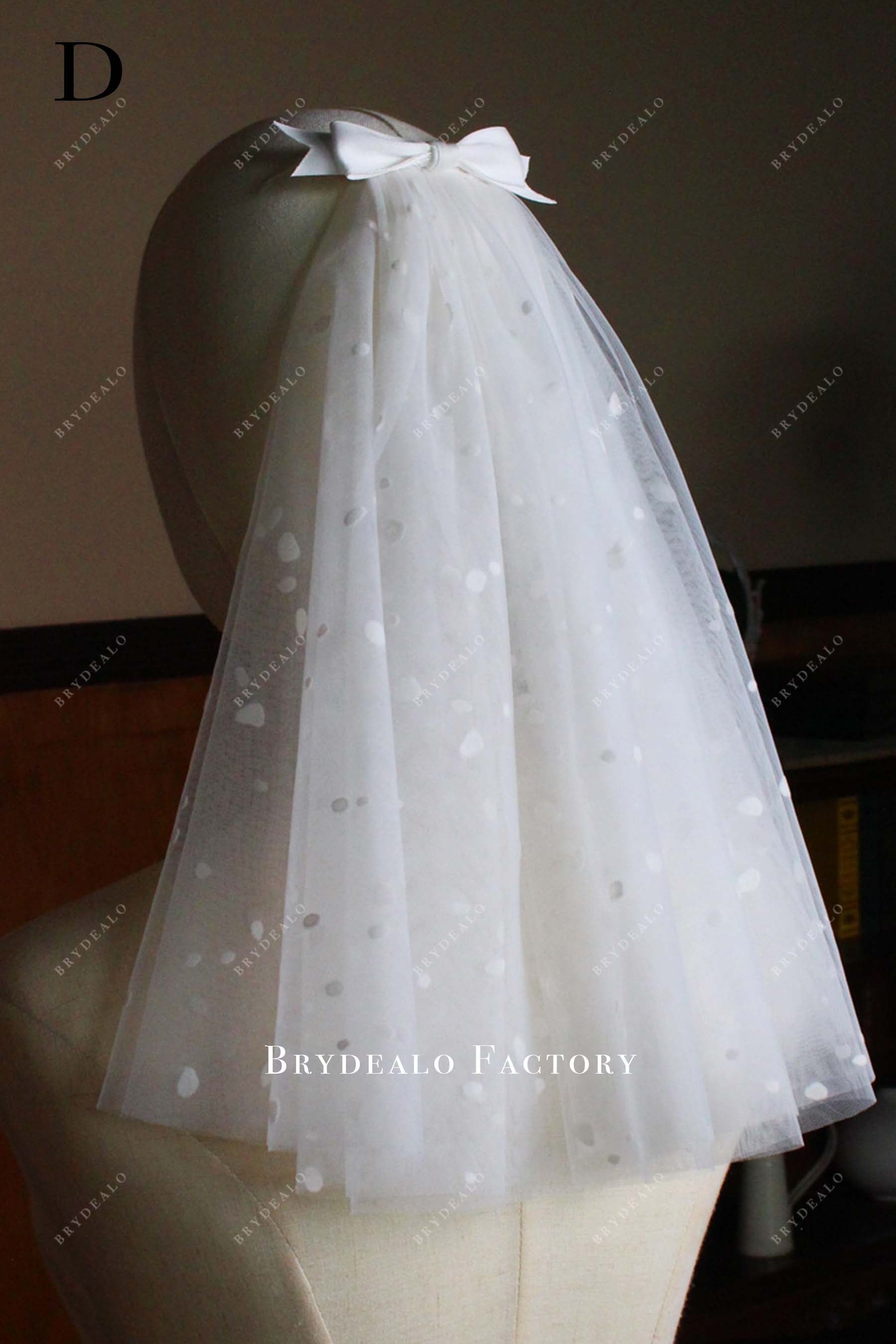 raw cut tulle bridal veil