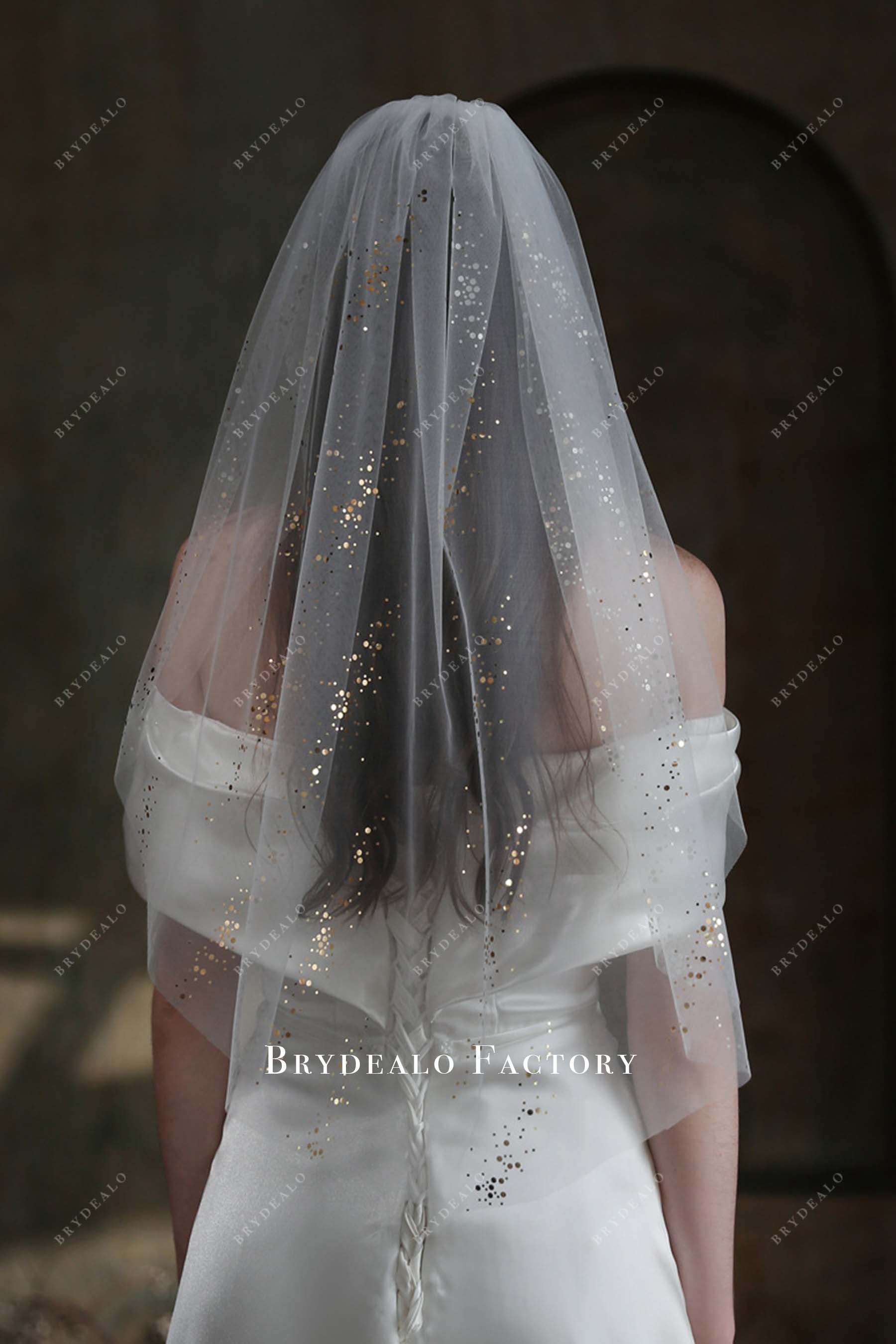 raw cut wedding veil