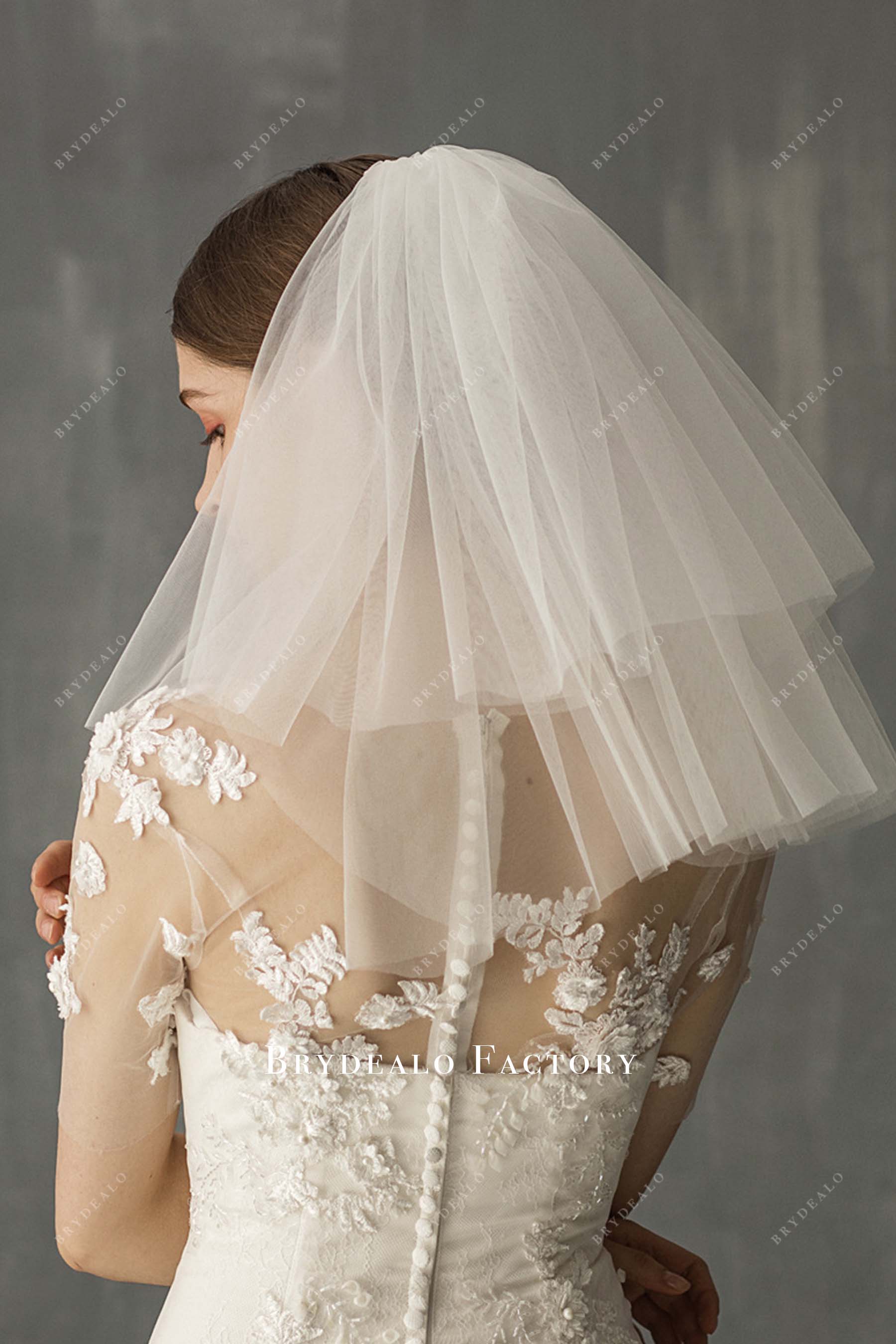 raw cut wedding veil