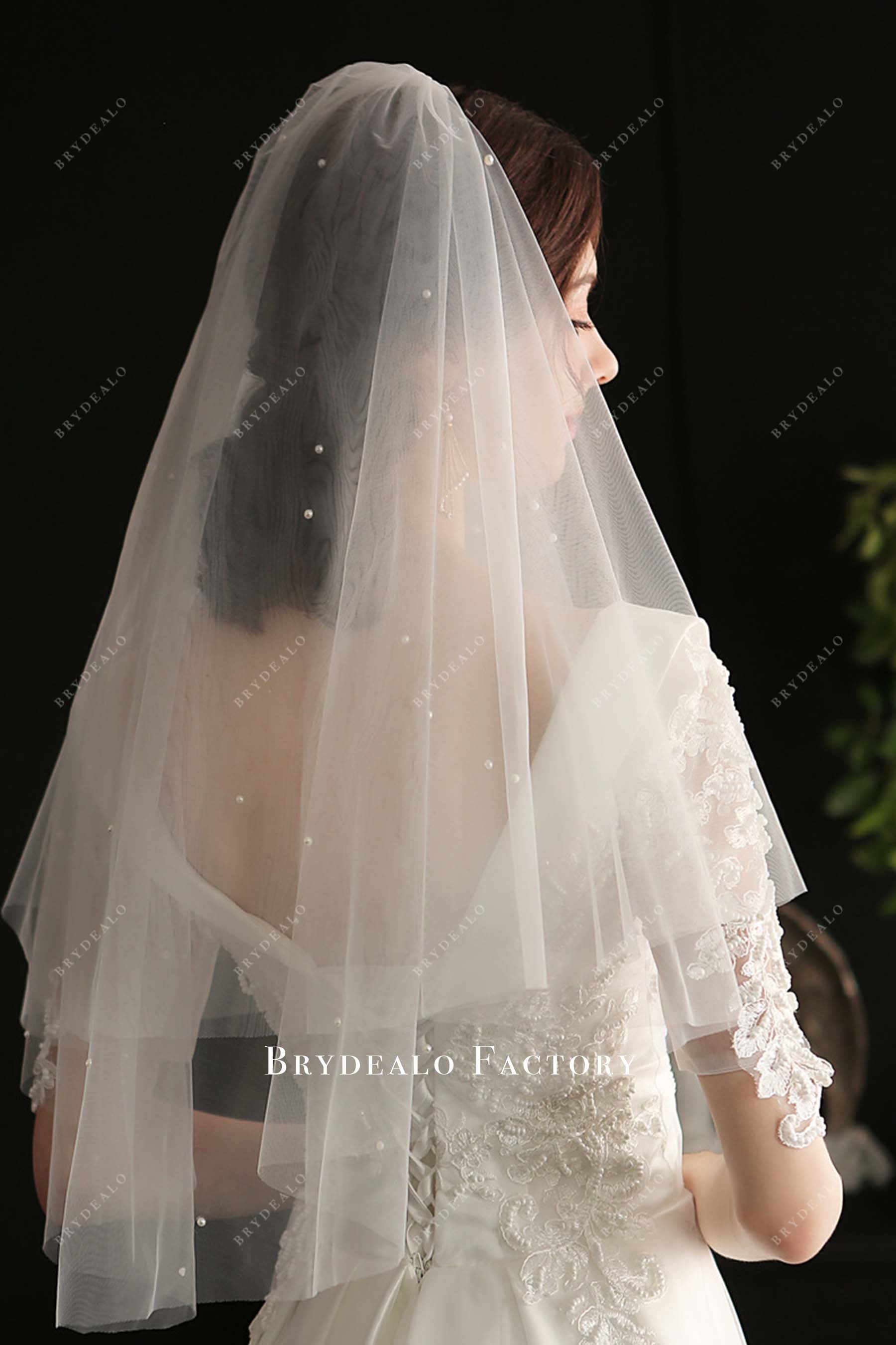 raw cut wedding veil