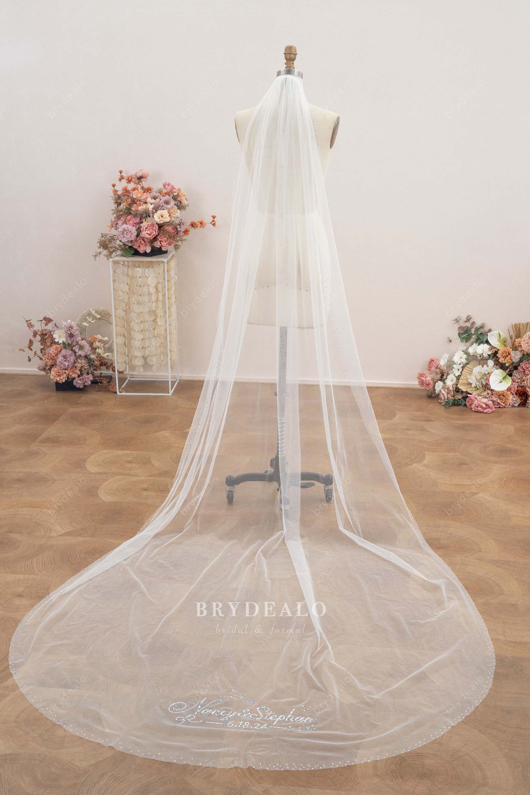 rhinestone wedding veil