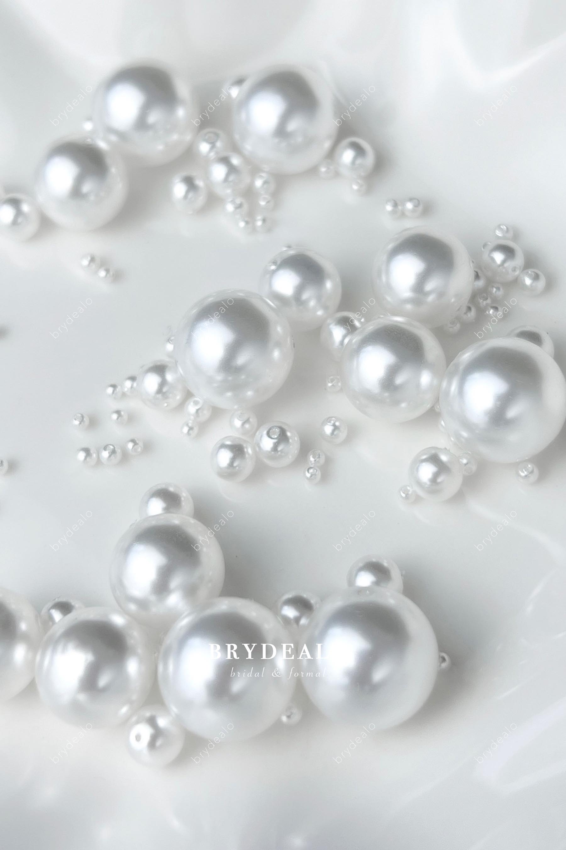 round glass faux pearls