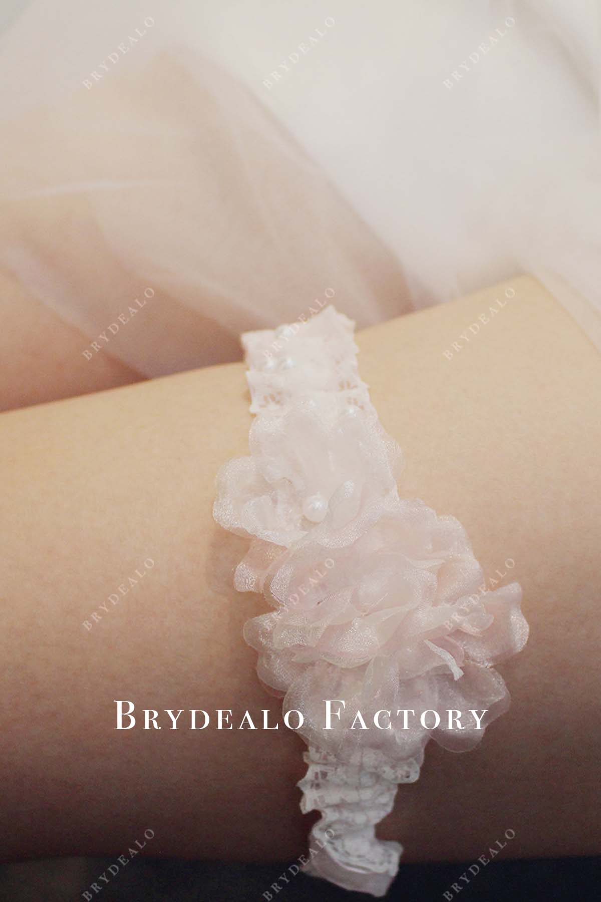 ruffle lace flower garter