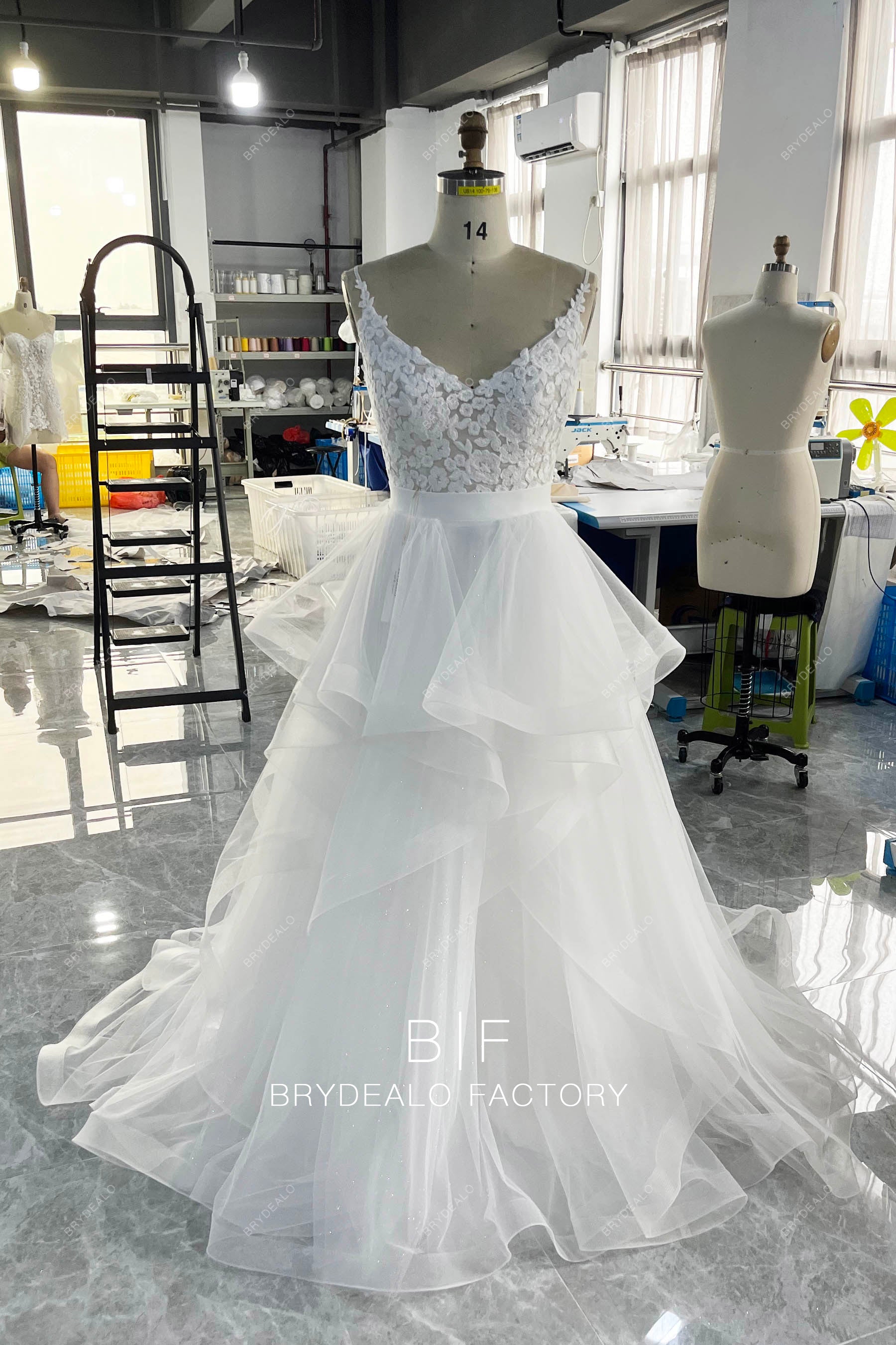 ASOS Grace Lace Crop Top Wedding Dress-white | Lyst