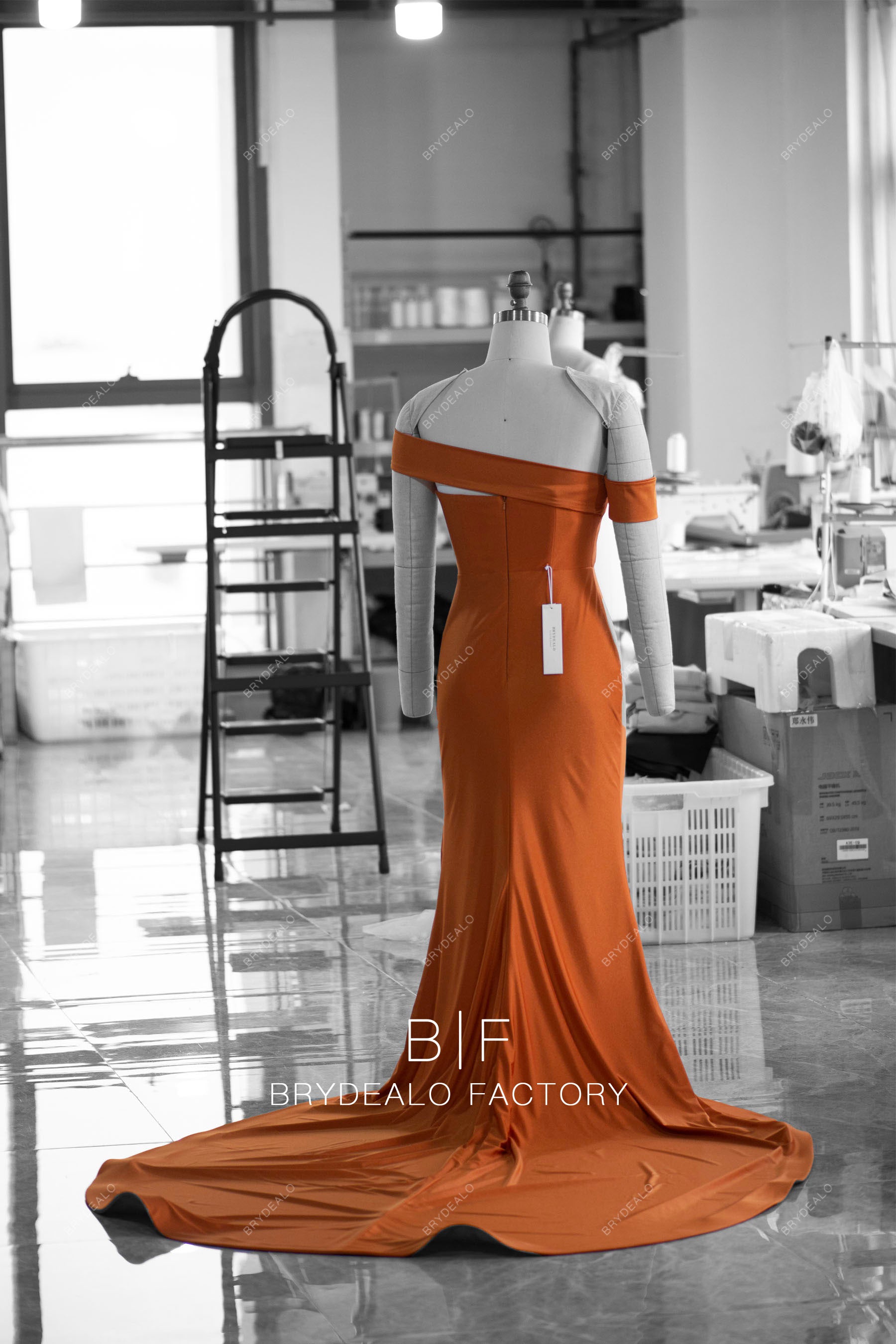 rusty wholesale jersey bridesmaid dress