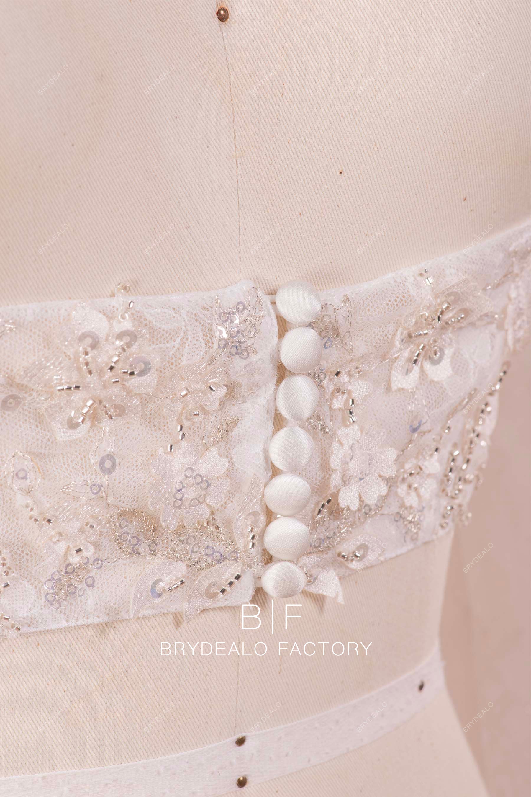 satin buttoned front closure bridal bolero