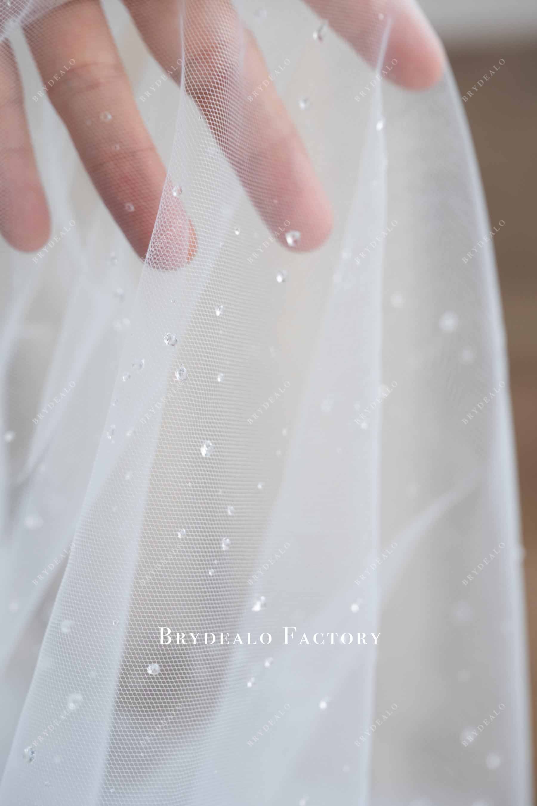 Dreamy Dew Drop Rhombus Tulle Fabric | 300cm Width