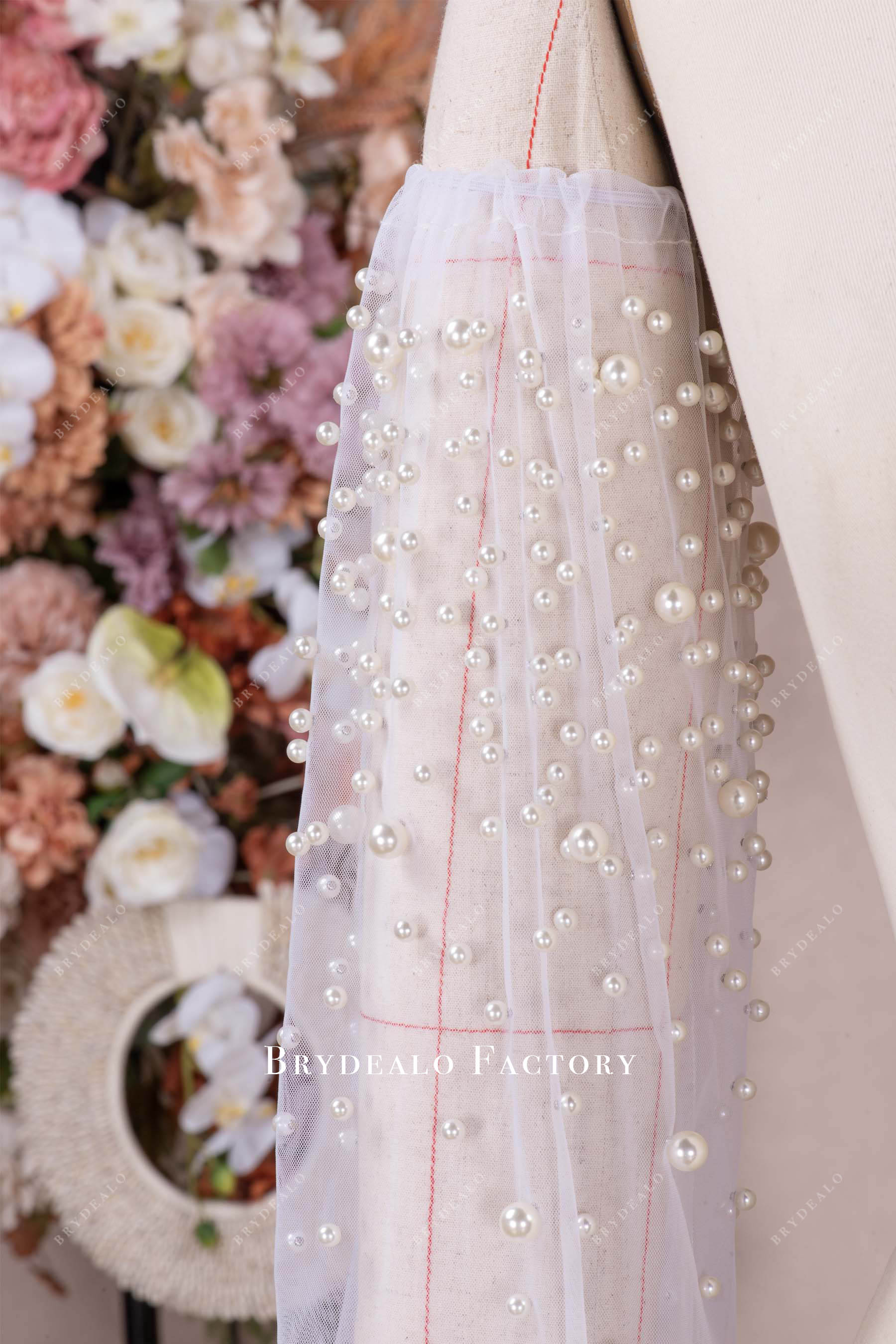 scattered pearls bridal sleeves