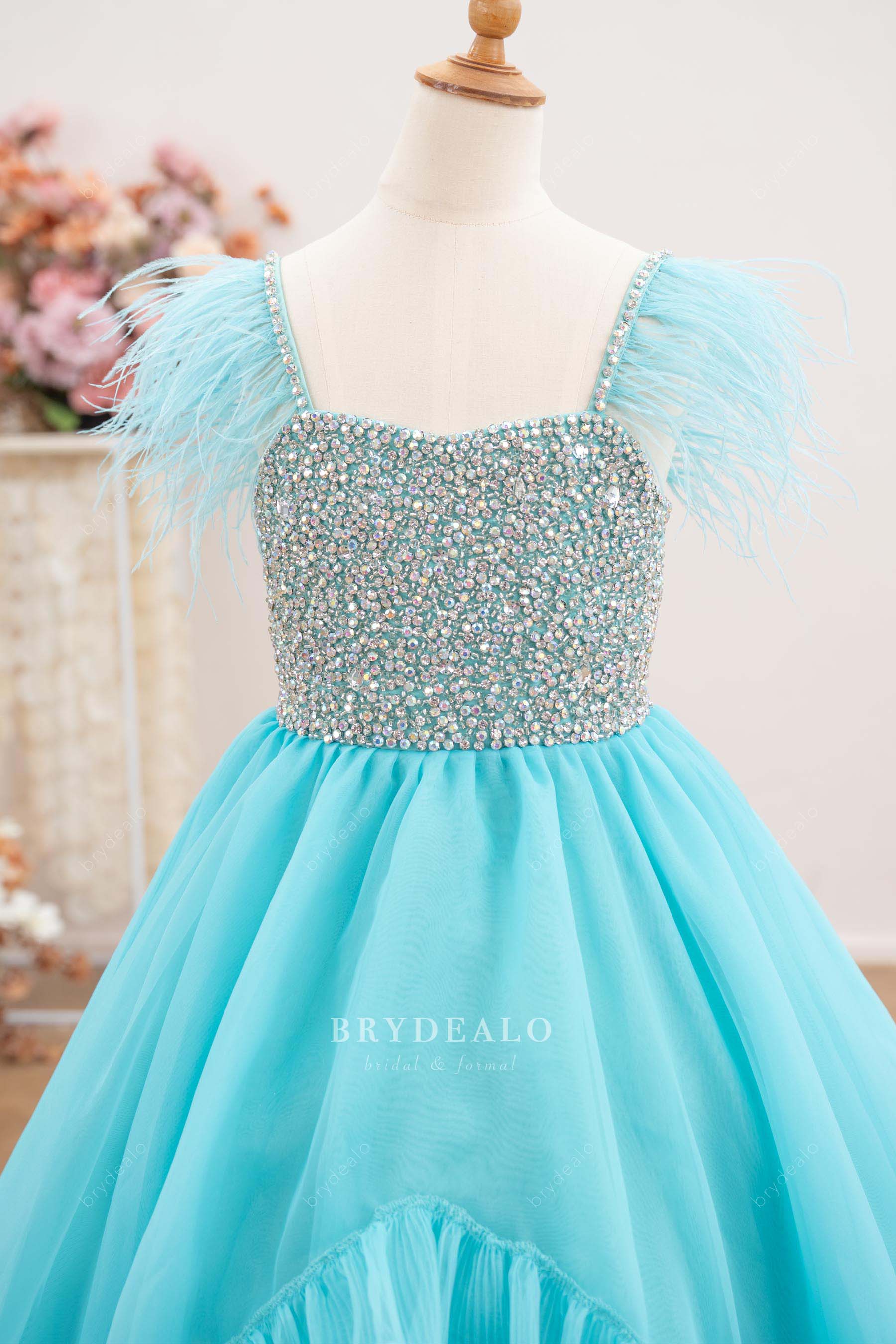 semi-sweetheart sparkly junior pageant gown