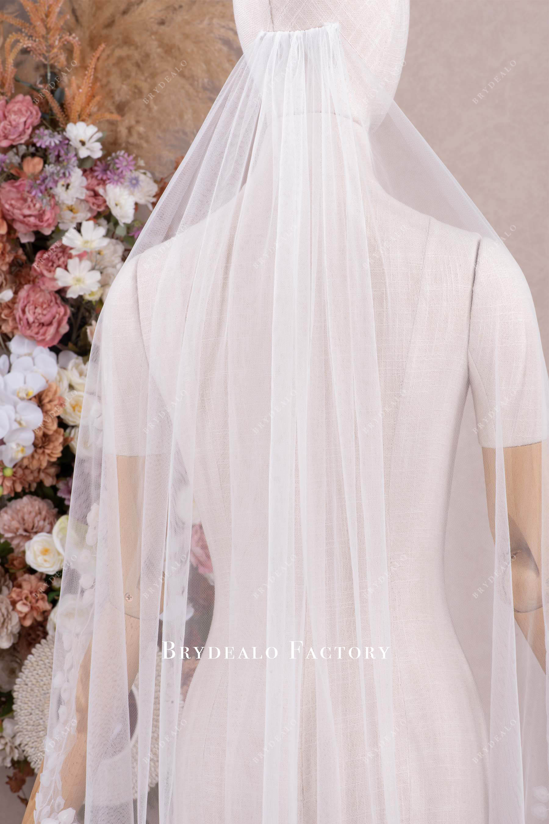 sheer tulle wedding veil