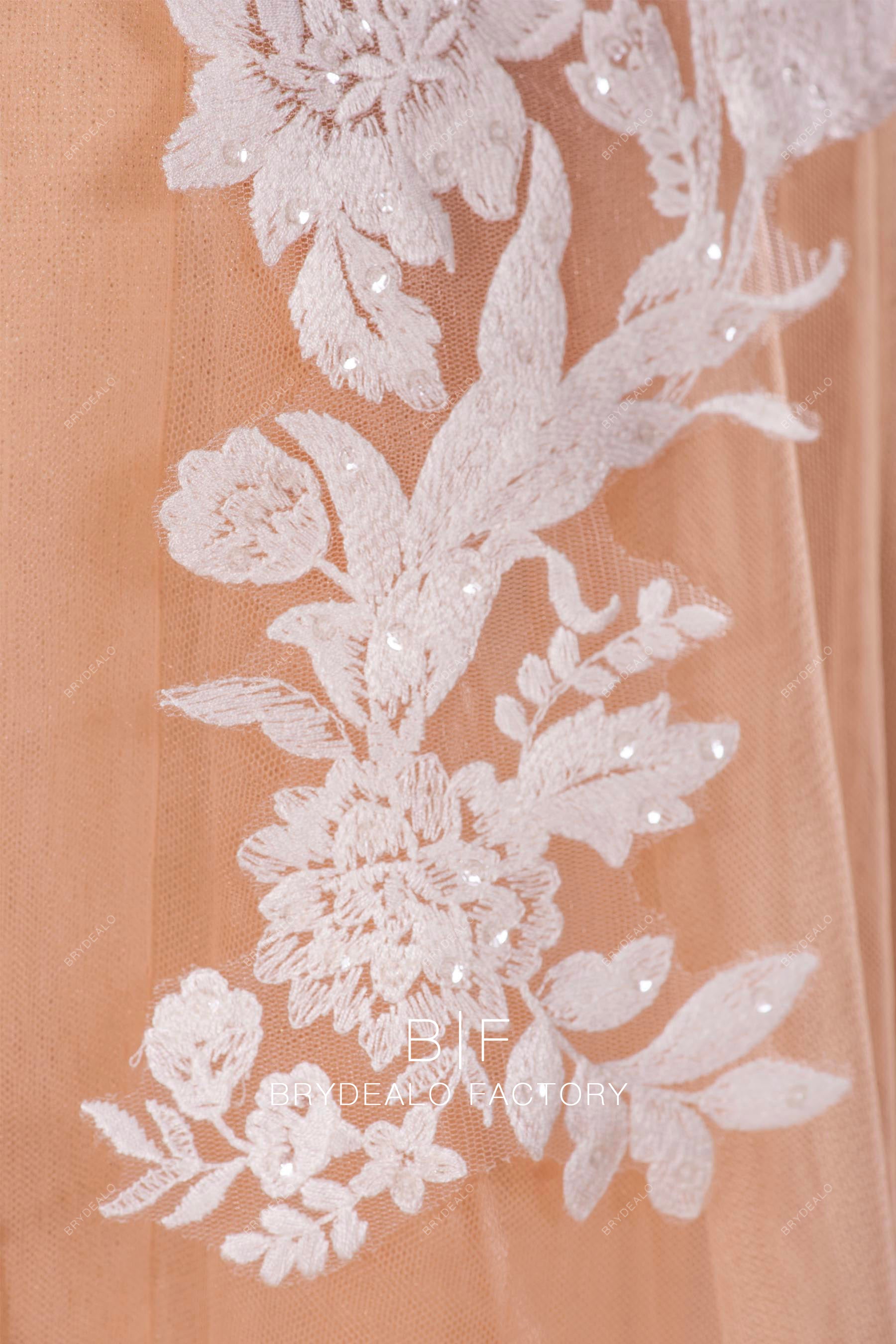 shimmery embroidery flower lace