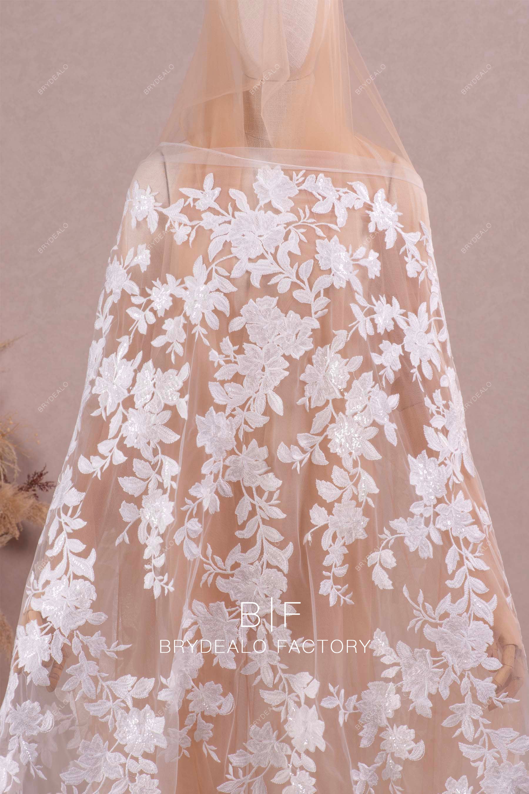 shimmery flower lace