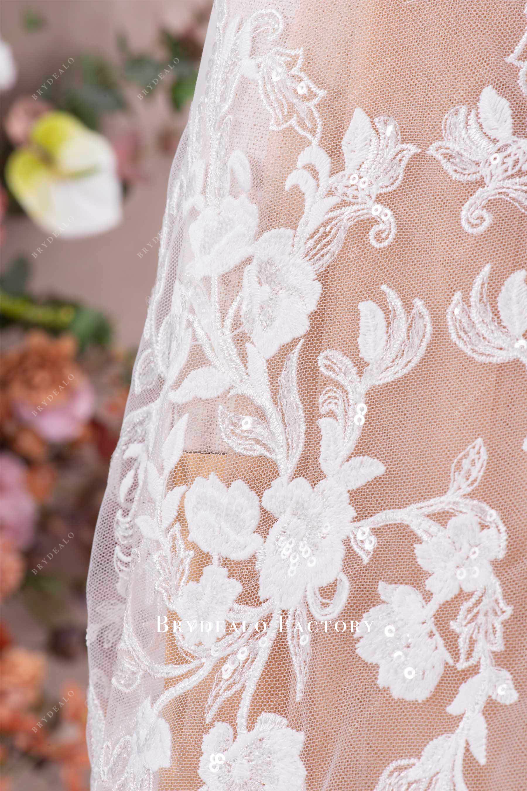 shimmery sequin embroidery lace