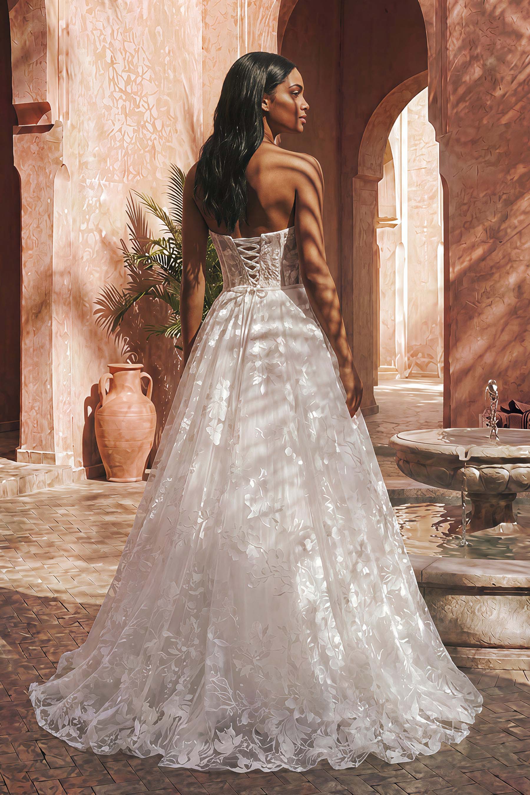 short train lace wedding dress