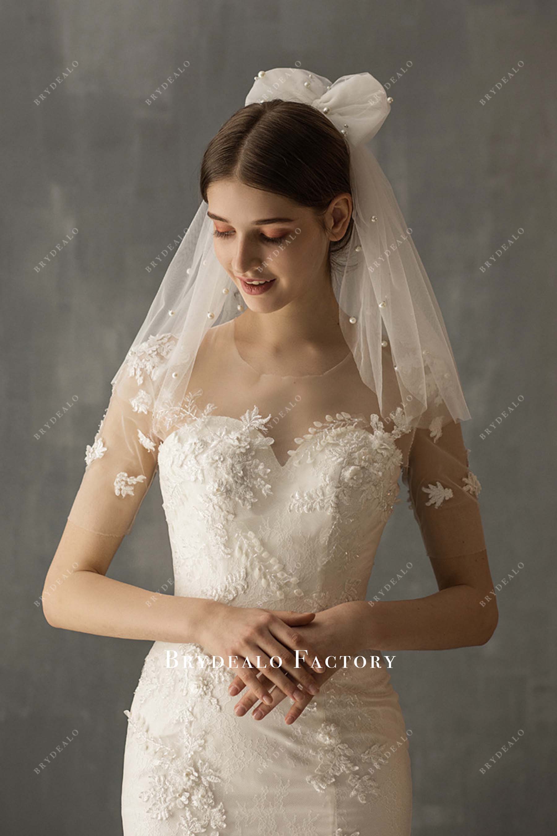 shoulder length bridal veil