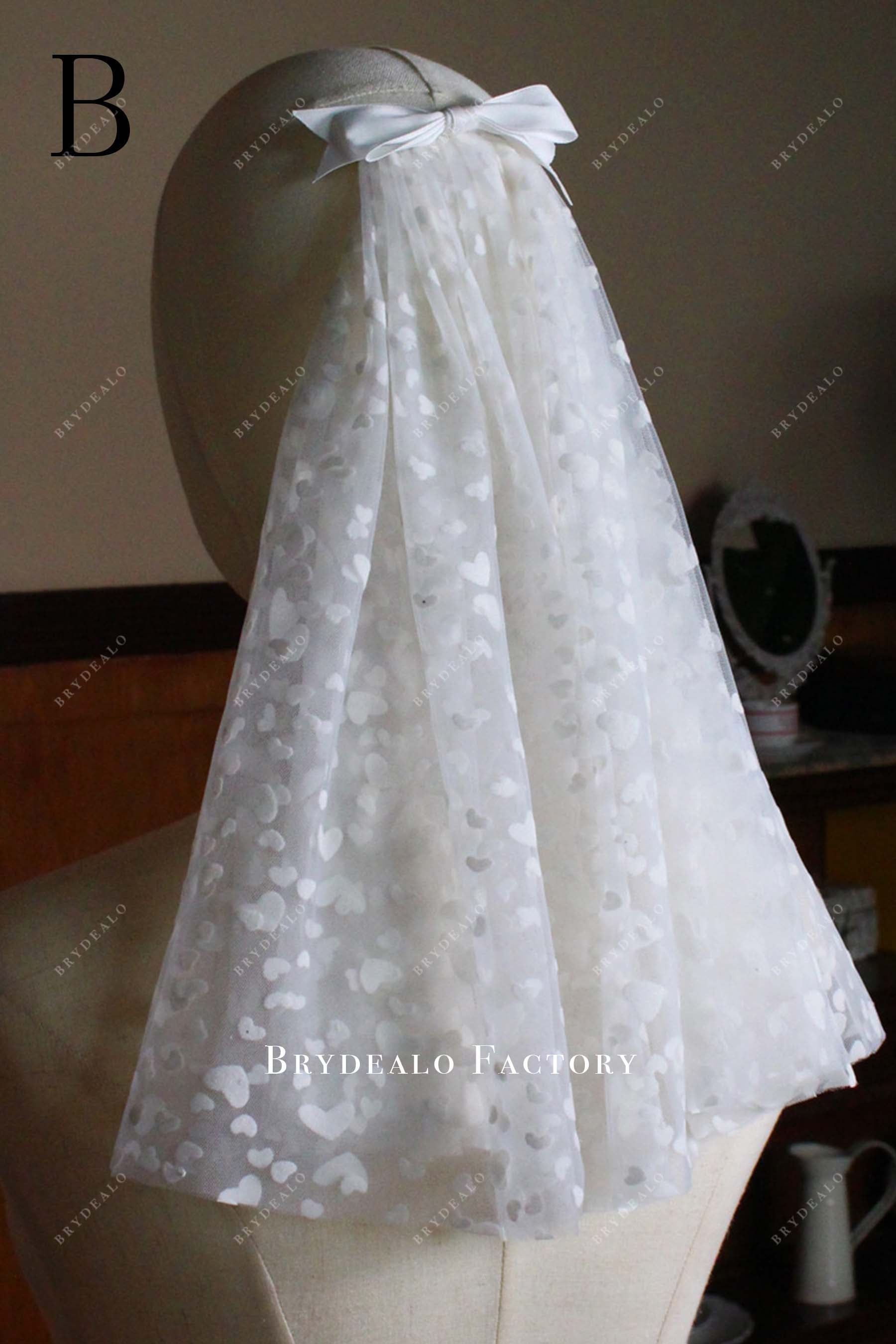 shoulder length bridal veil