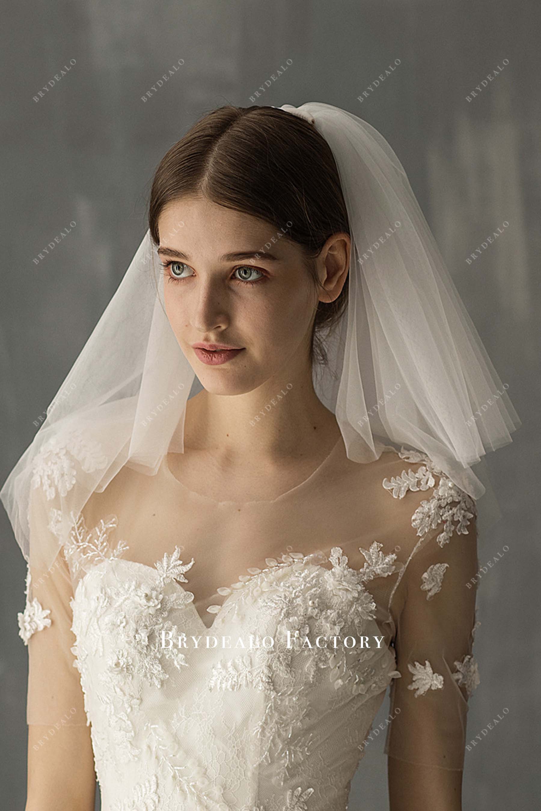 shoulder length wedding veil