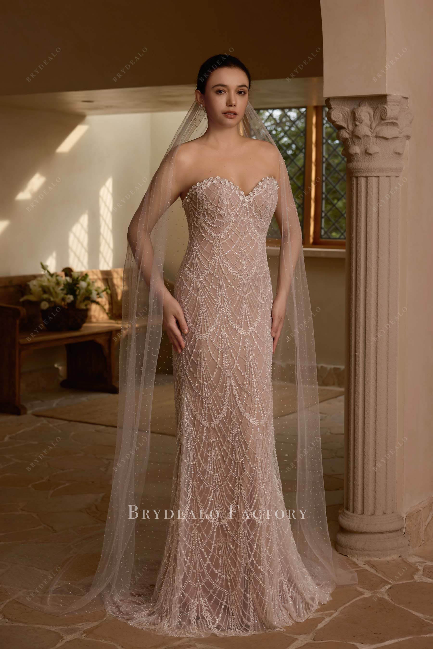 single-tier dew wedding veil
