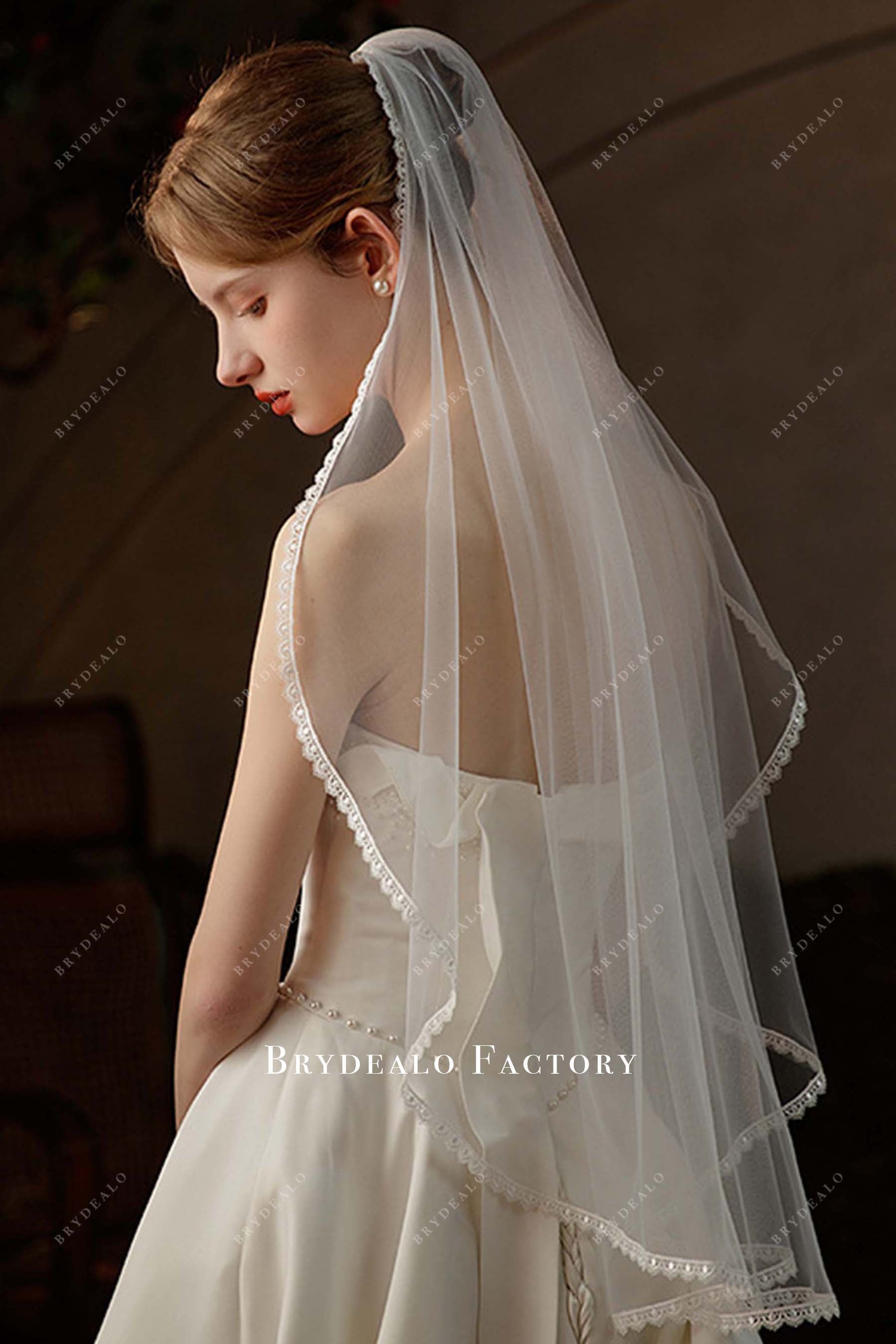 single tier wedding veil