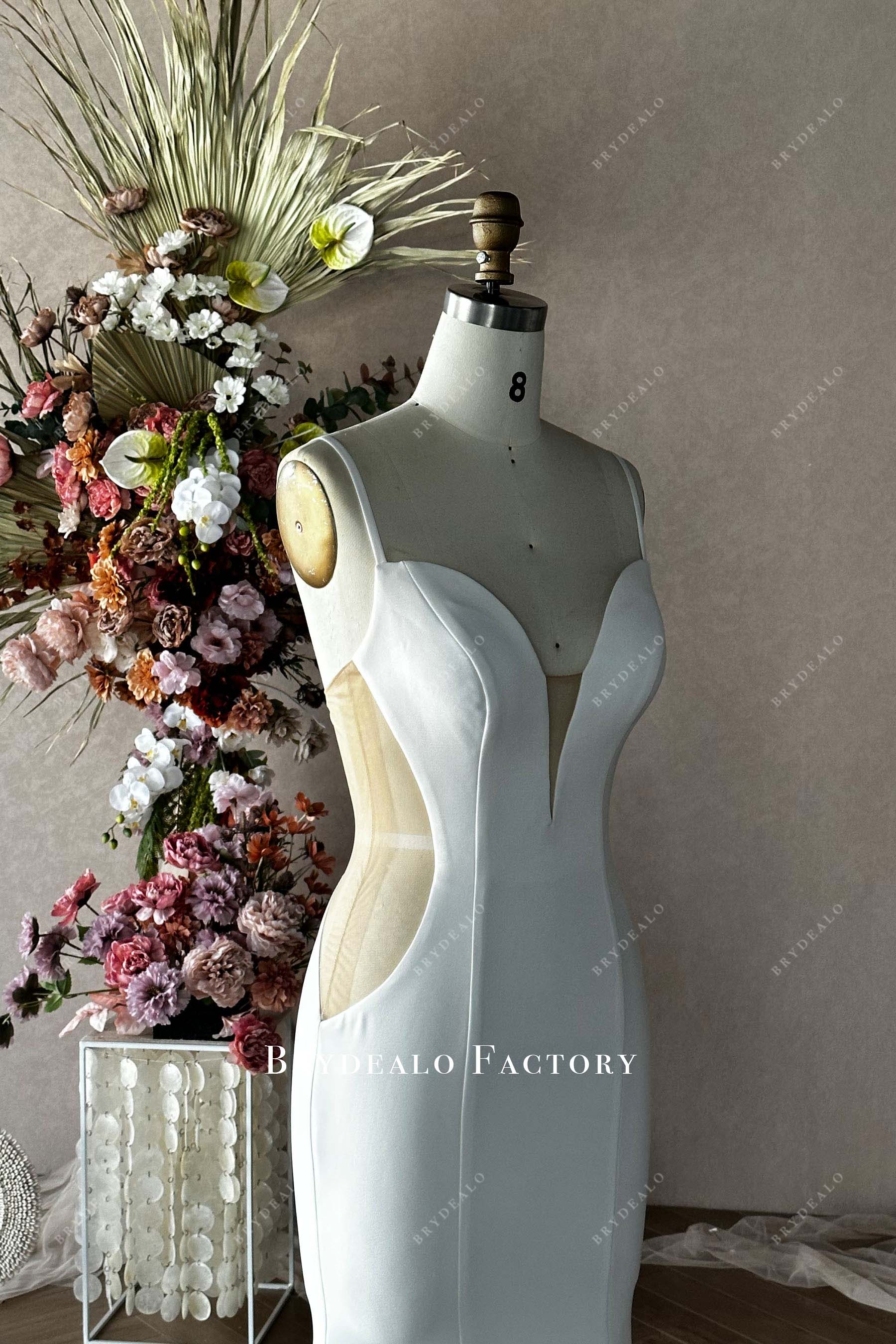 sleeveless wedding gown