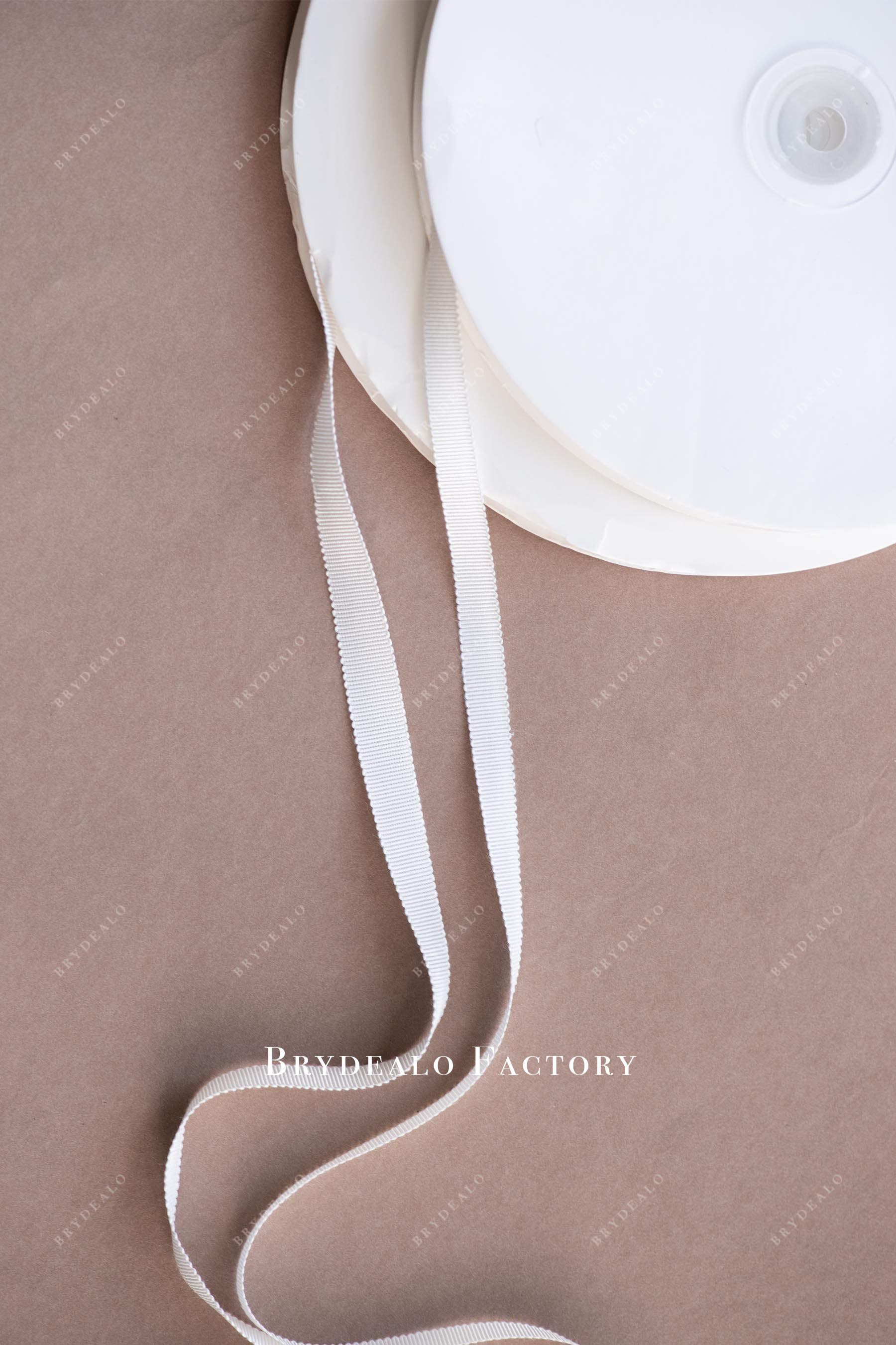 solid wide narrow white ribbon